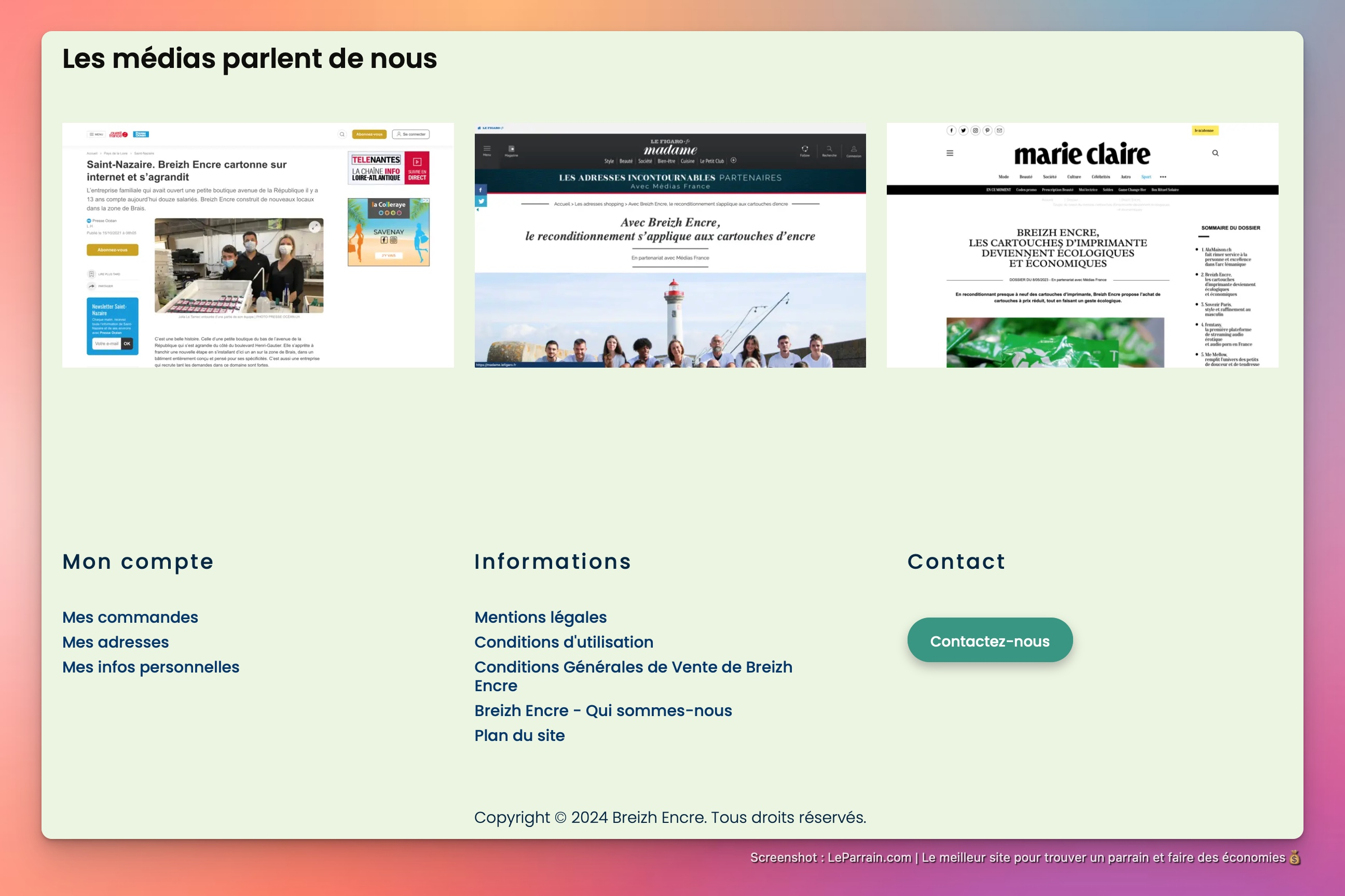 Capture d'écran 3 du programme de parrainage Breizh Enre