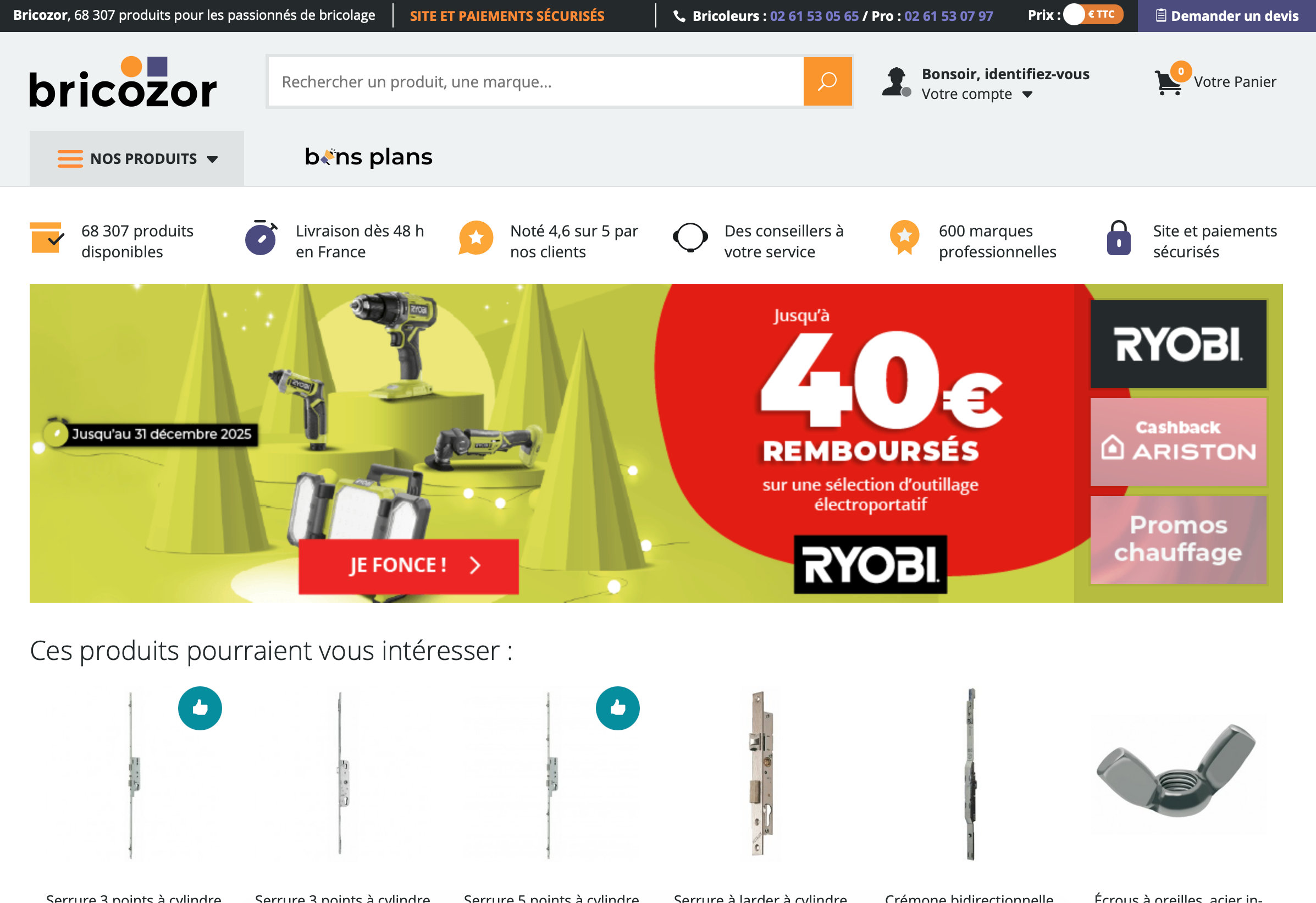 Capture d'écran 1 du programme de parrainage Bricozor