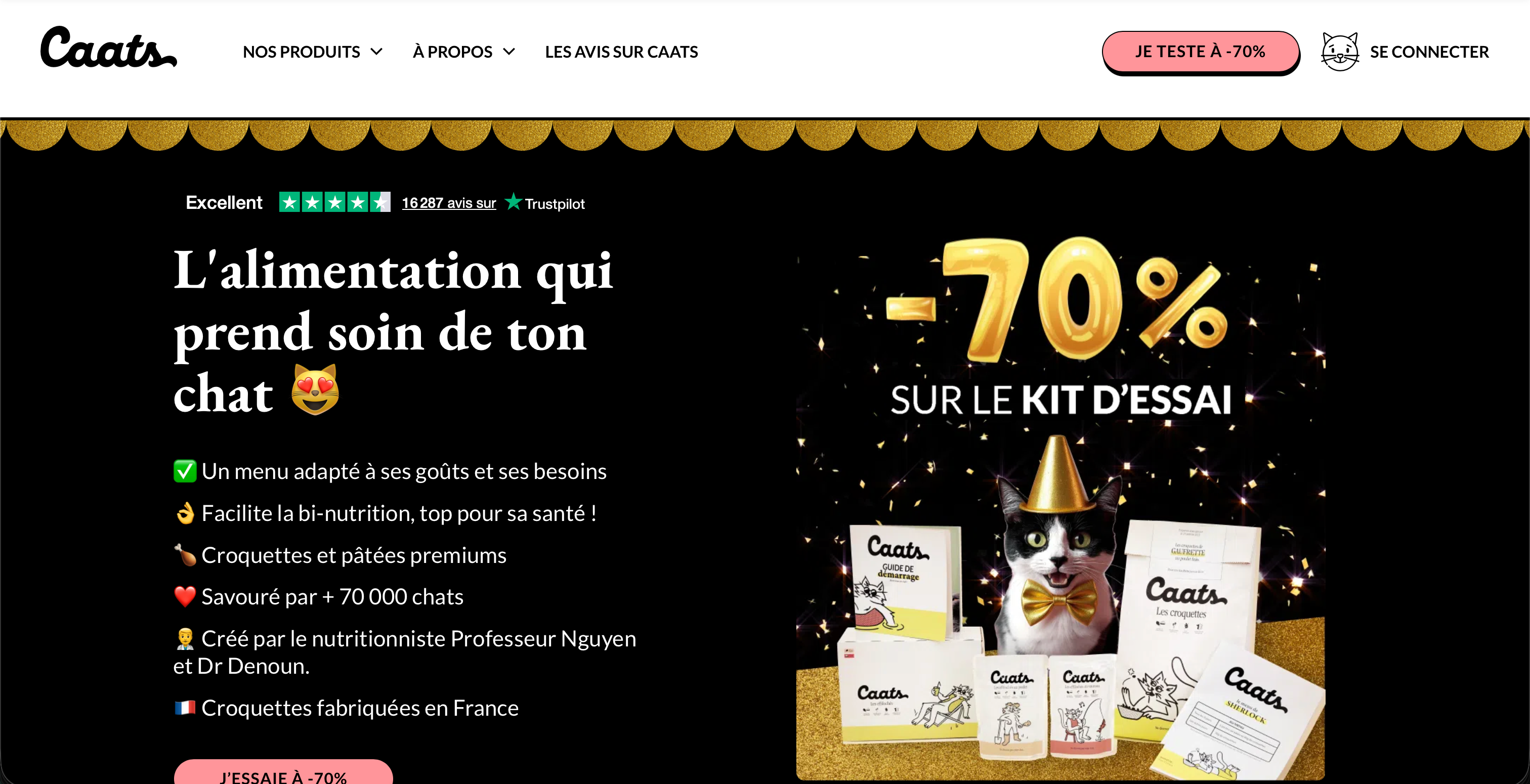 Capture d'écran 1 du programme de parrainage Caats