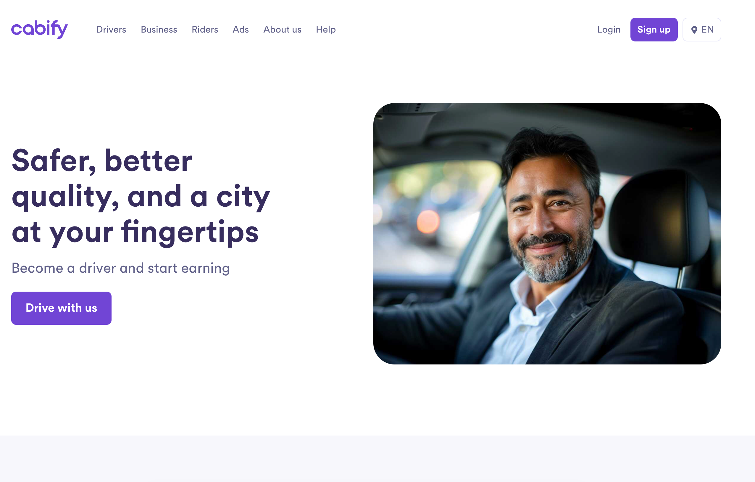 Capture d'écran 1 du programme de parrainage Cabify