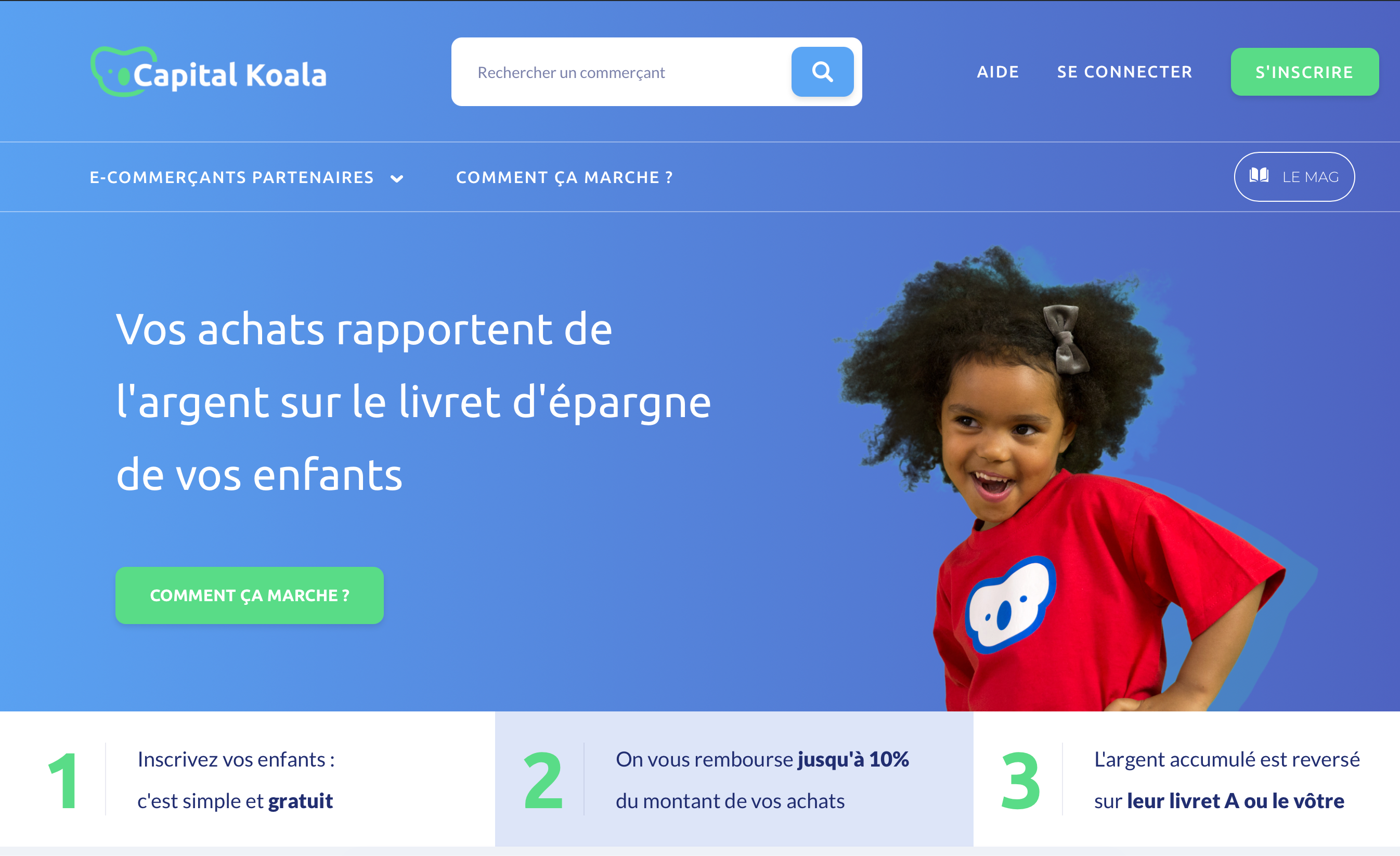 Capture d'écran 1 du programme de parrainage Capital Koala