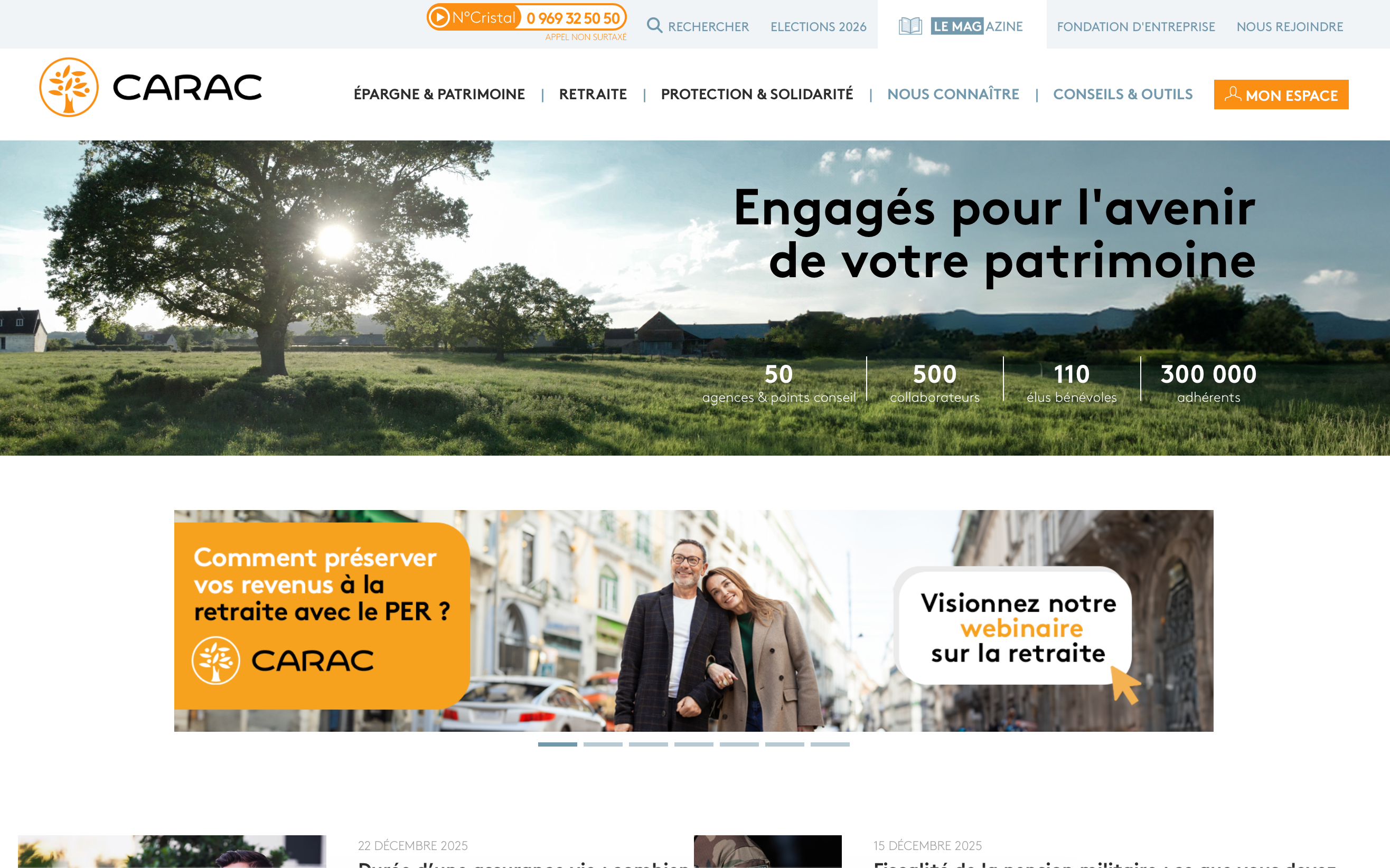 Capture d'écran 1 du programme de parrainage Carac