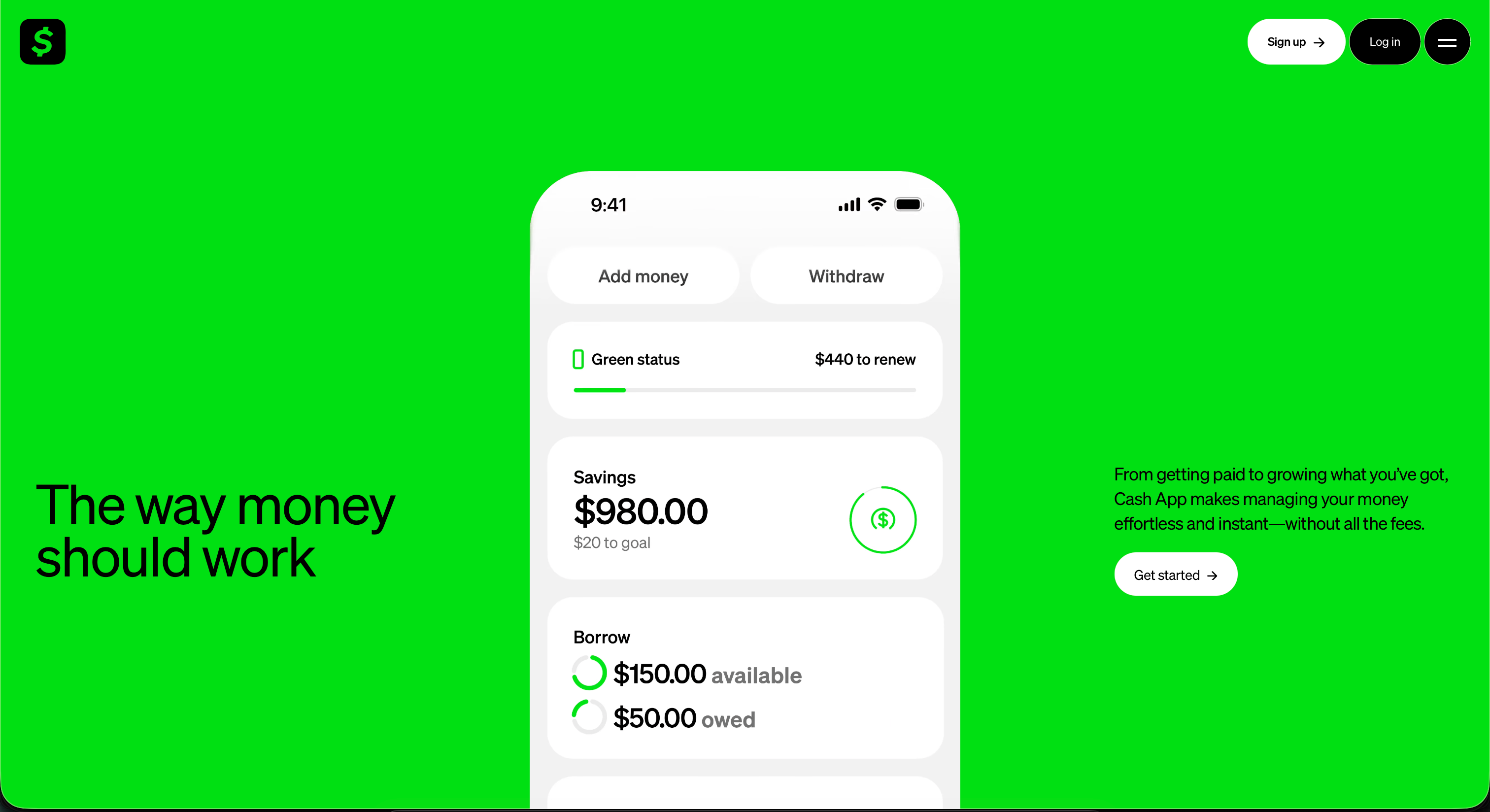 Capture d'écran 1 du programme de parrainage Cash App