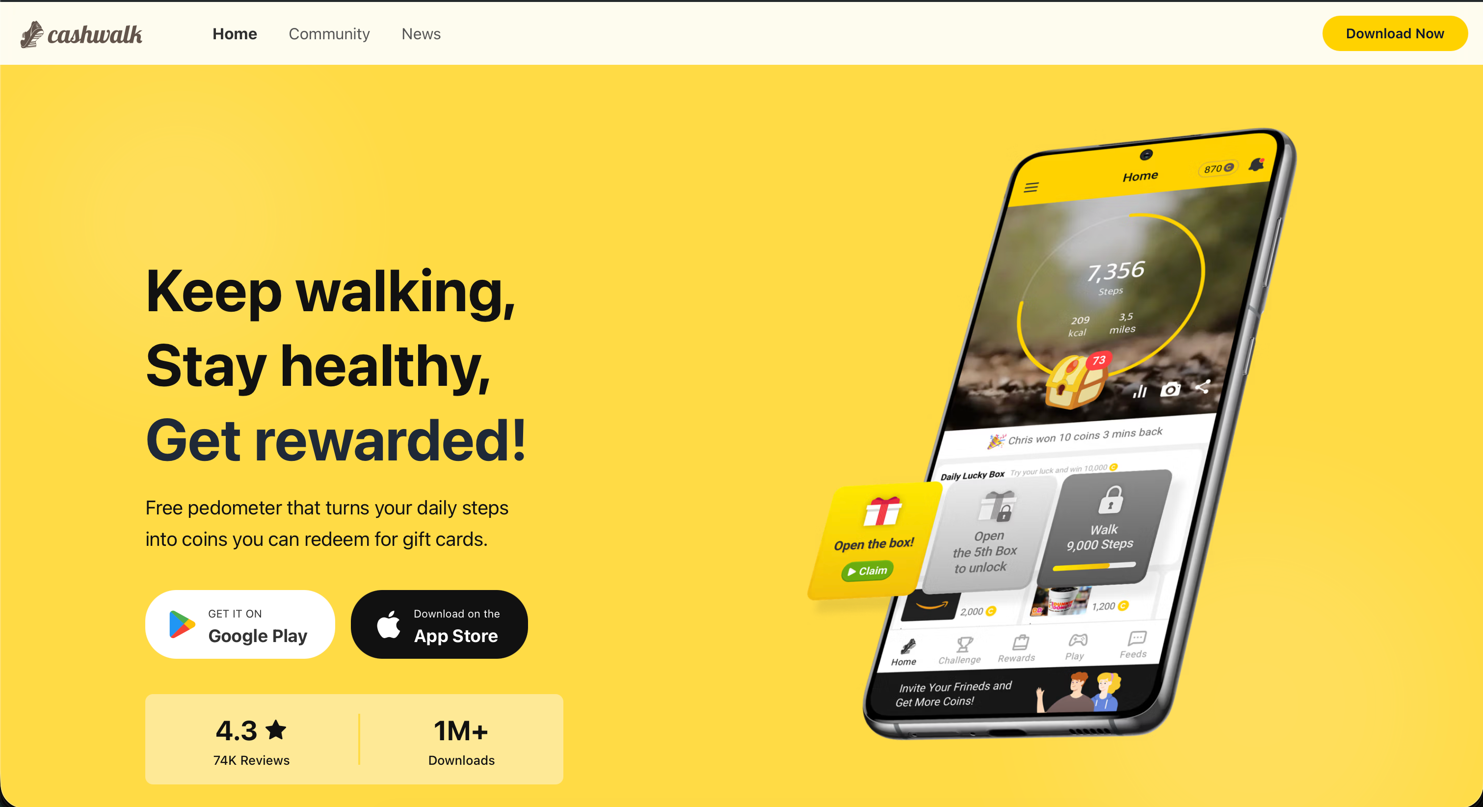 Capture d'écran 2 du programme de parrainage CashWalk