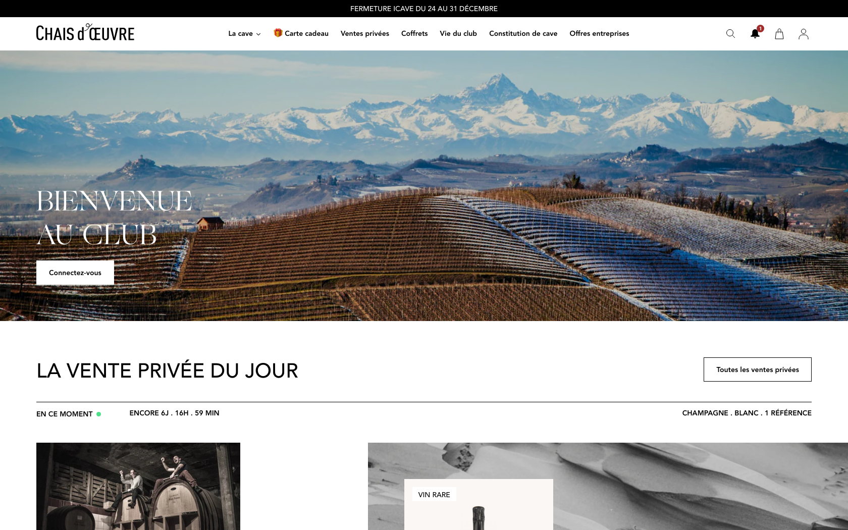 Capture d'écran 2 du programme de parrainage Chais d'Oeuvre