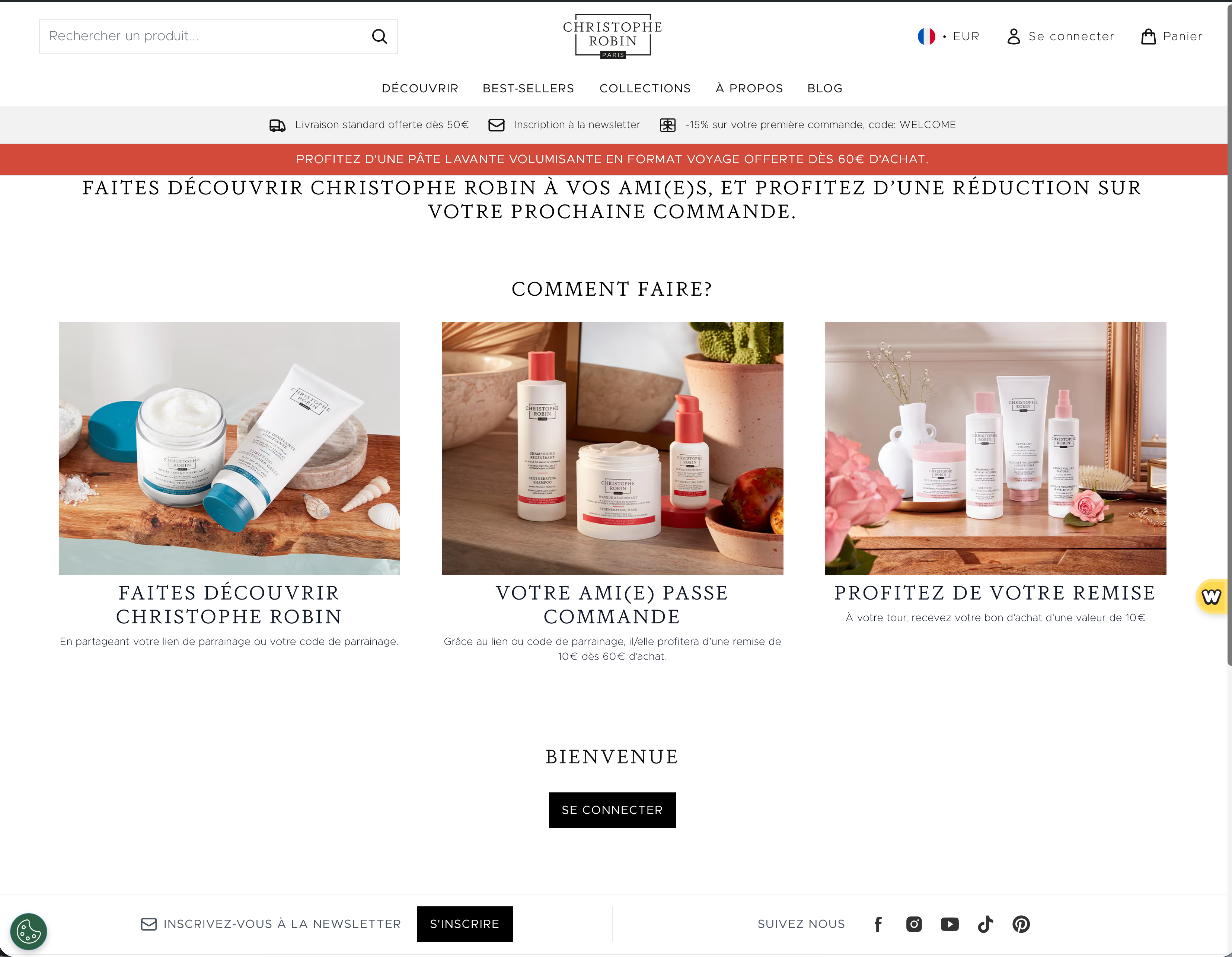 Capture d'écran 1 du programme de parrainage Christophe Robin