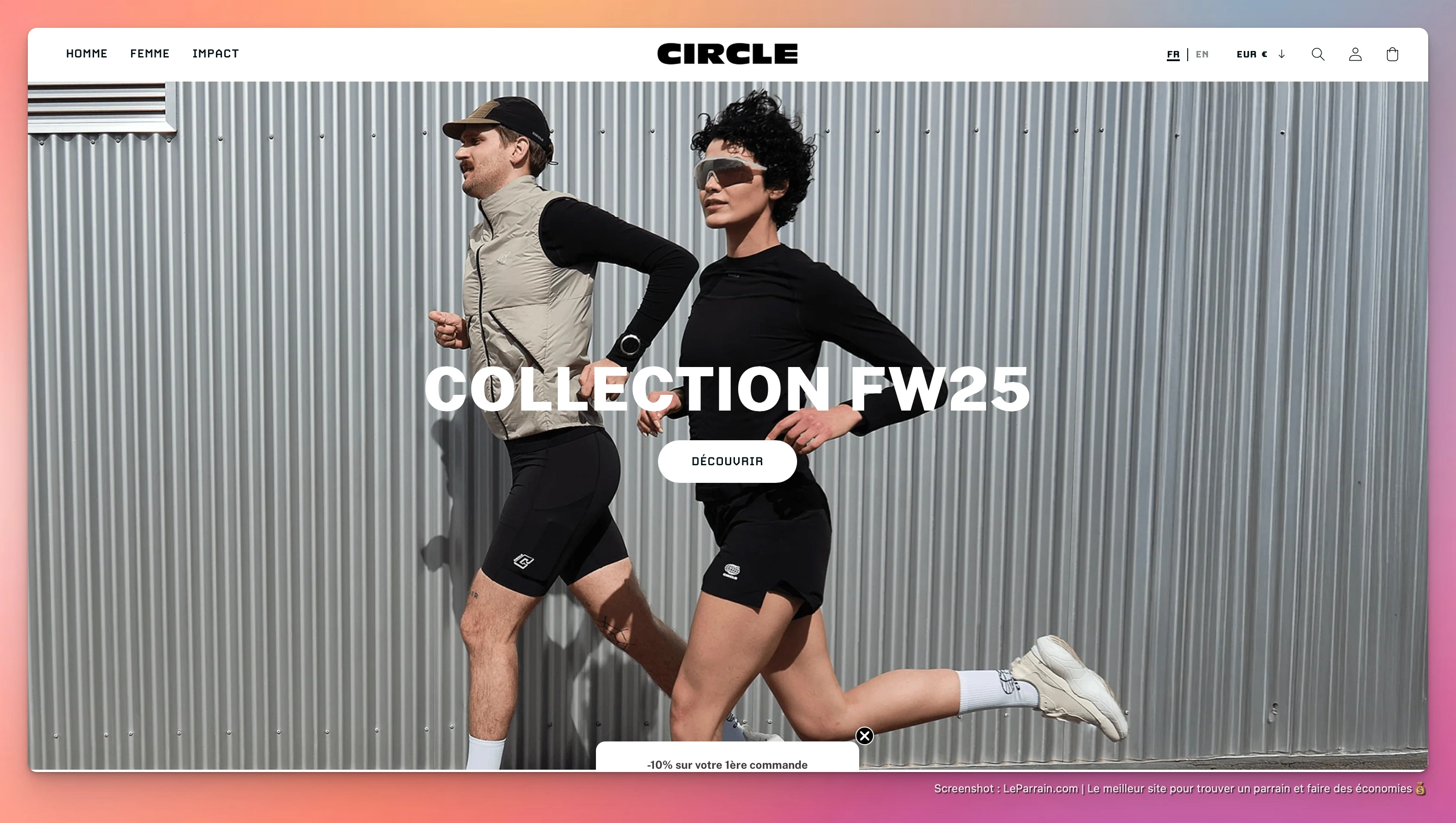 Capture d'écran 4 du programme de parrainage Circle Sportswear