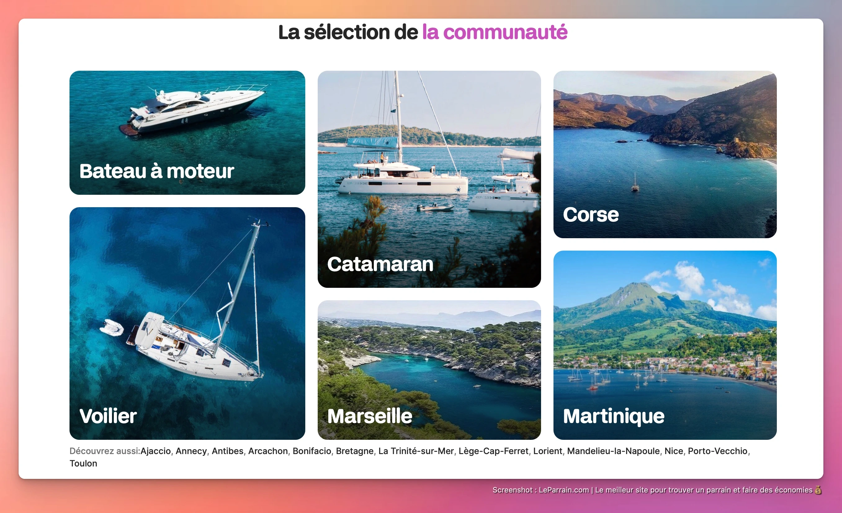 Capture d'écran 1 du programme de parrainage Click&Boat