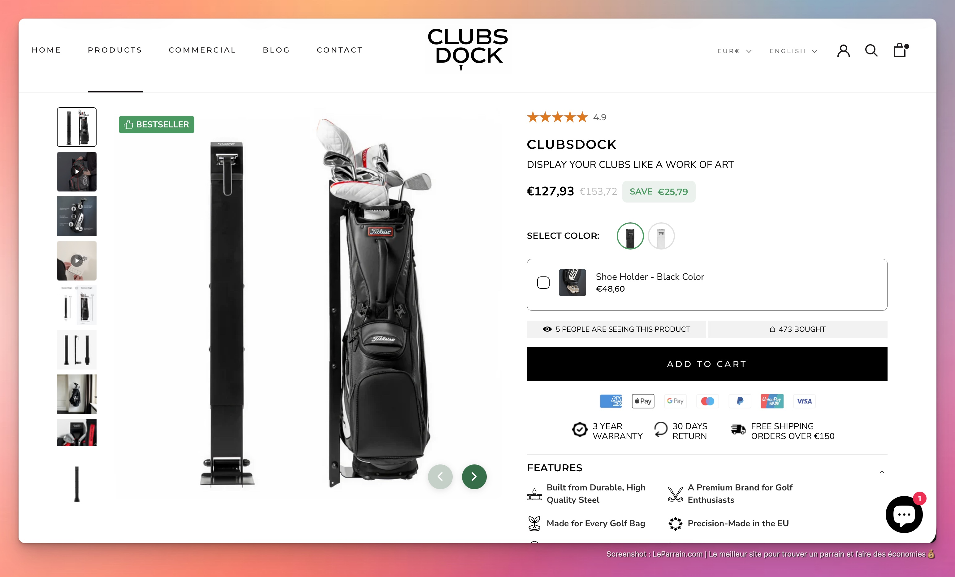 Capture d'écran 2 du programme de parrainage ClubsDock