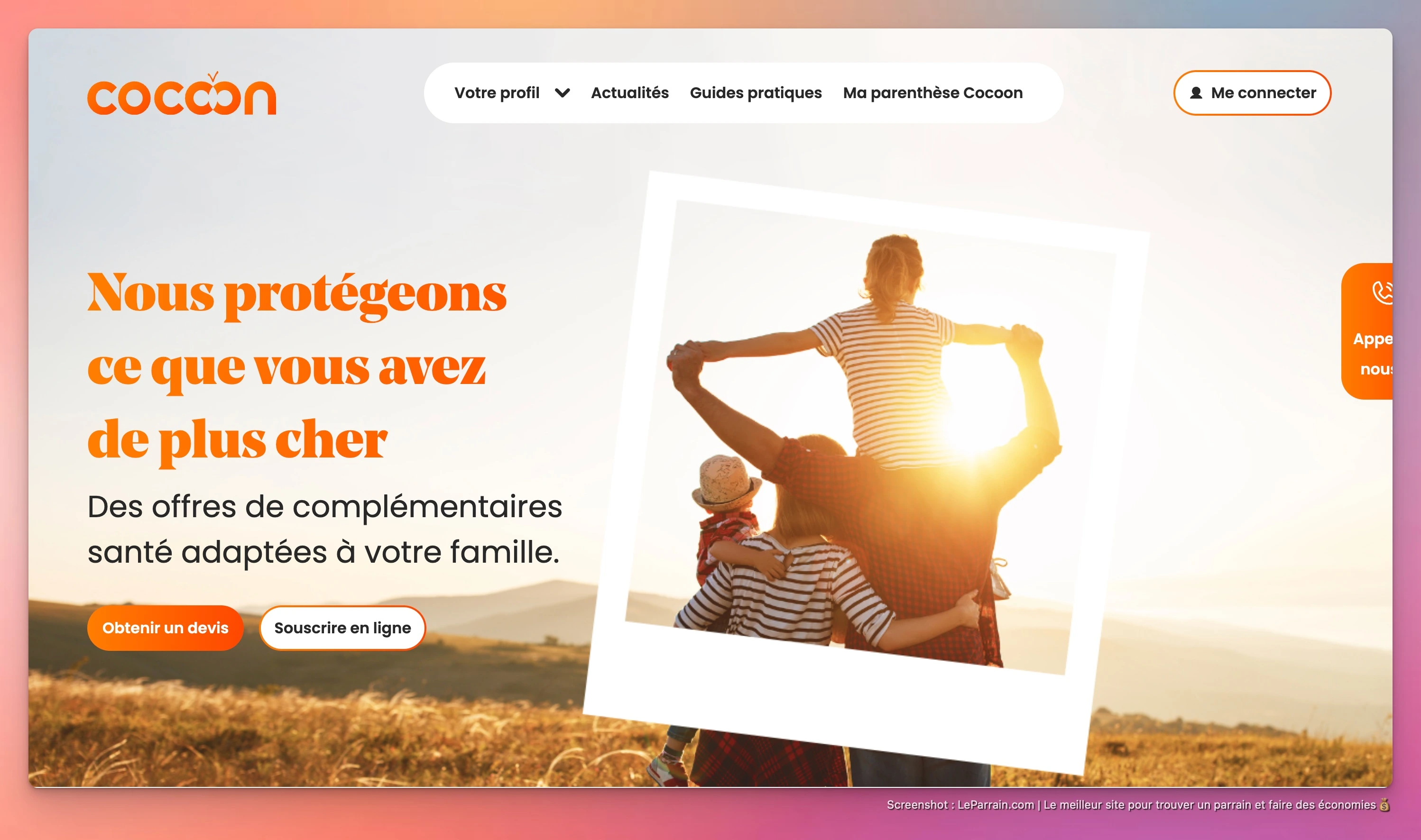 Capture d'écran 3 du programme de parrainage Cocoon