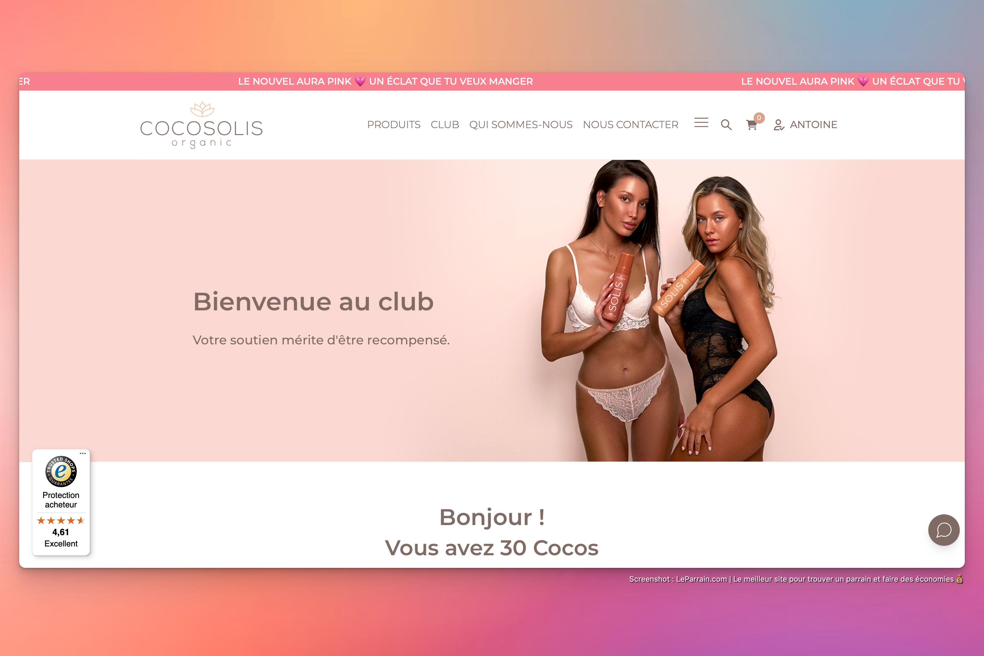 Capture d'écran 4 du programme de parrainage Cocosolis