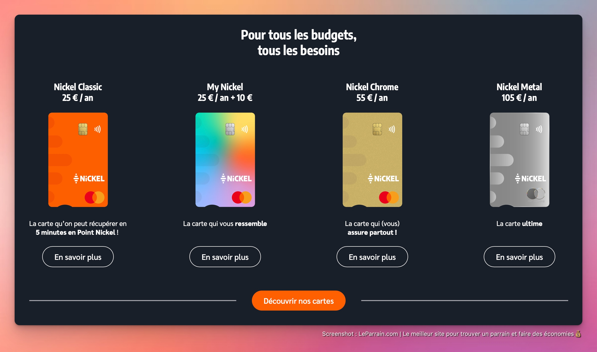 Capture d'écran 3 du programme de parrainage Compte Nickel