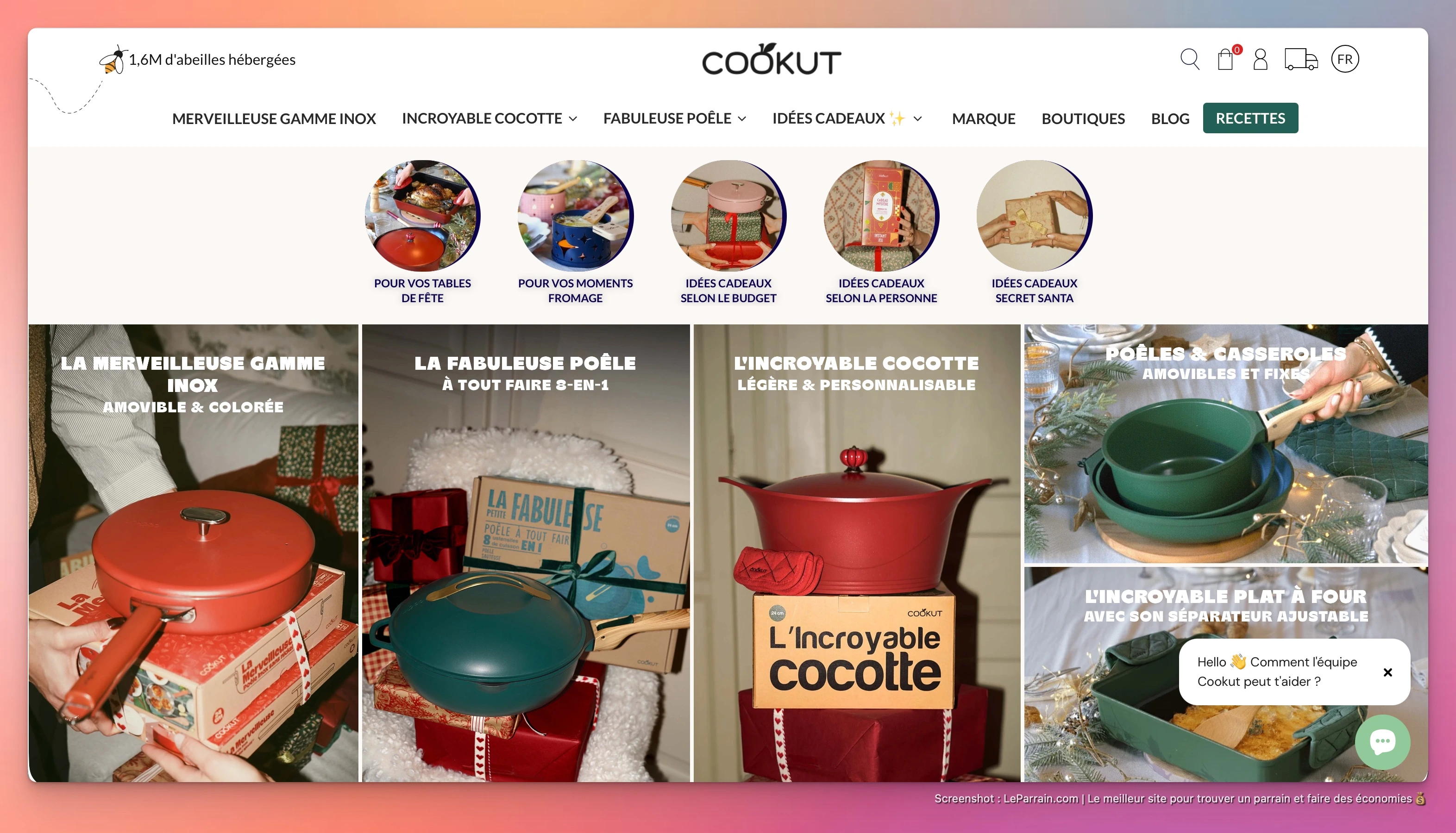 Capture d'écran 1 du programme de parrainage Cookut