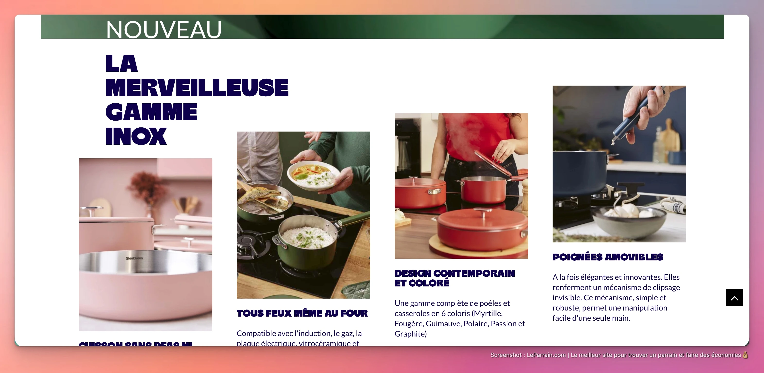 Capture d'écran 2 du programme de parrainage Cookut