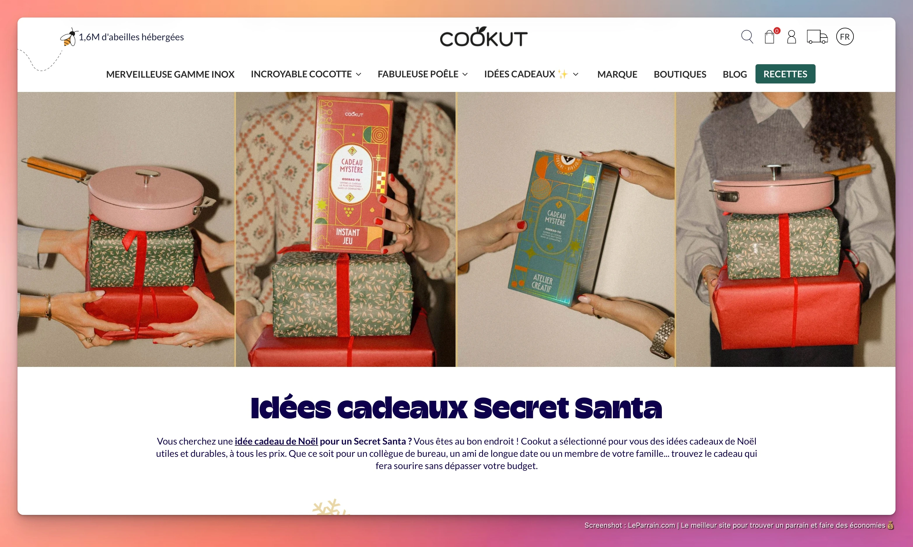 Capture d'écran 3 du programme de parrainage Cookut