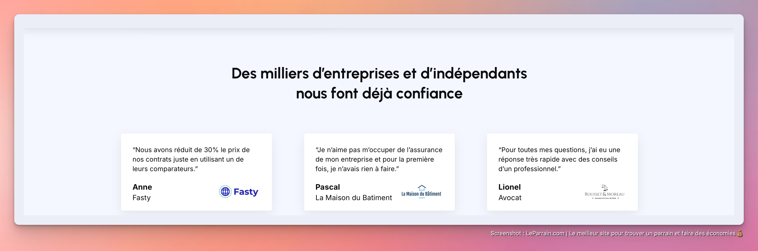 Capture d'écran 5 du programme de parrainage Coover