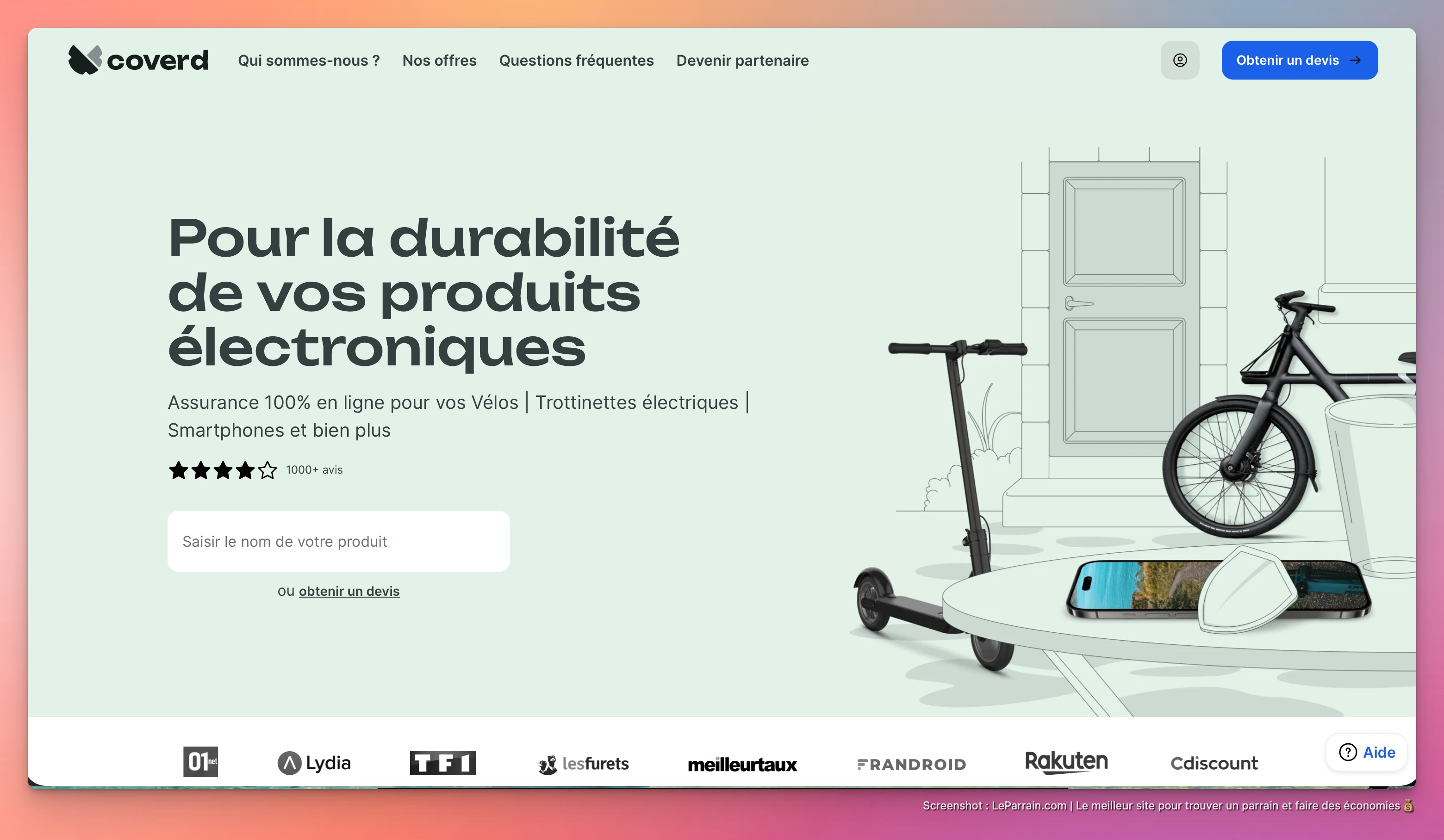 Capture d'écran 1 du programme de parrainage coverd