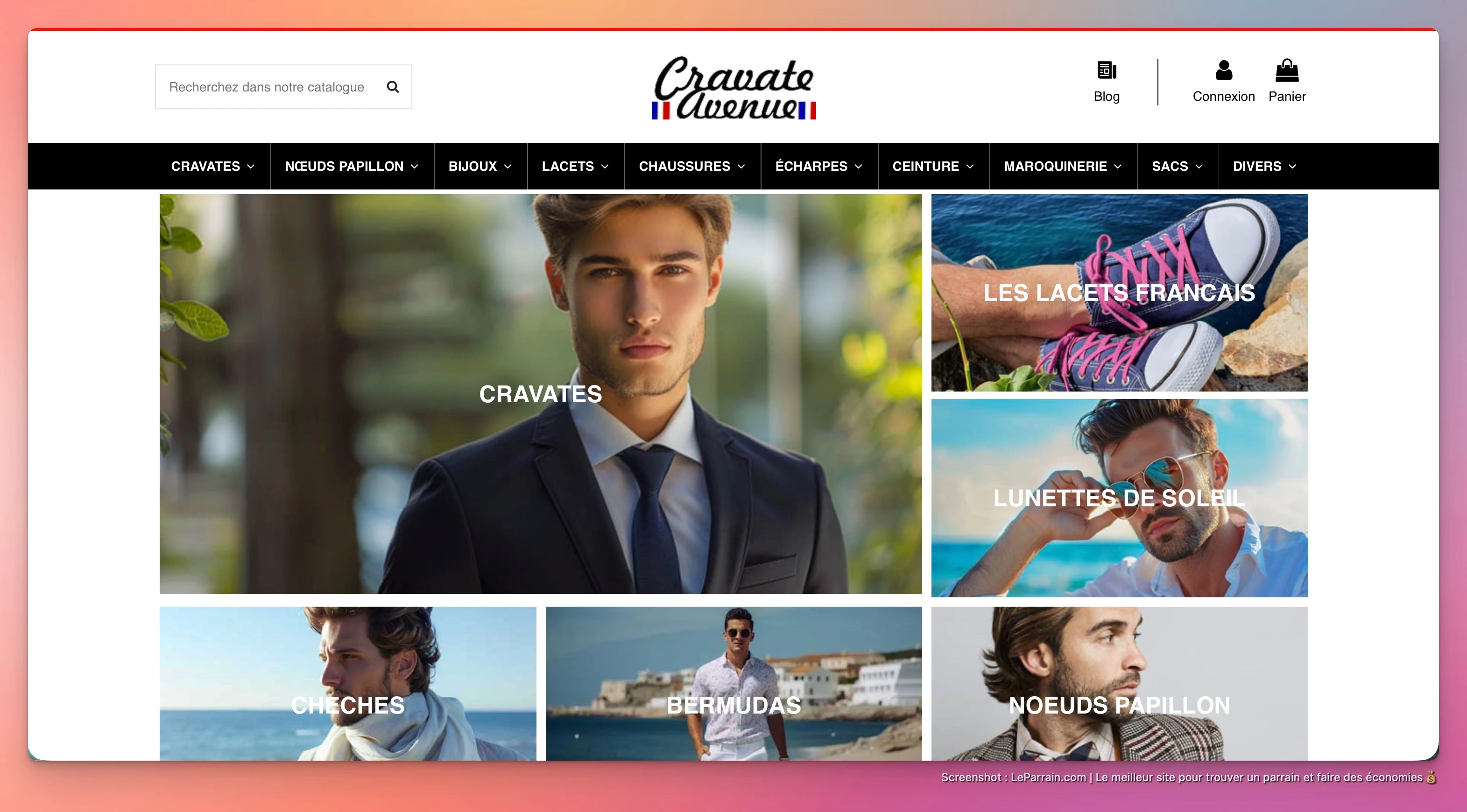 Capture d'écran 2 du programme de parrainage Cravate Avenue