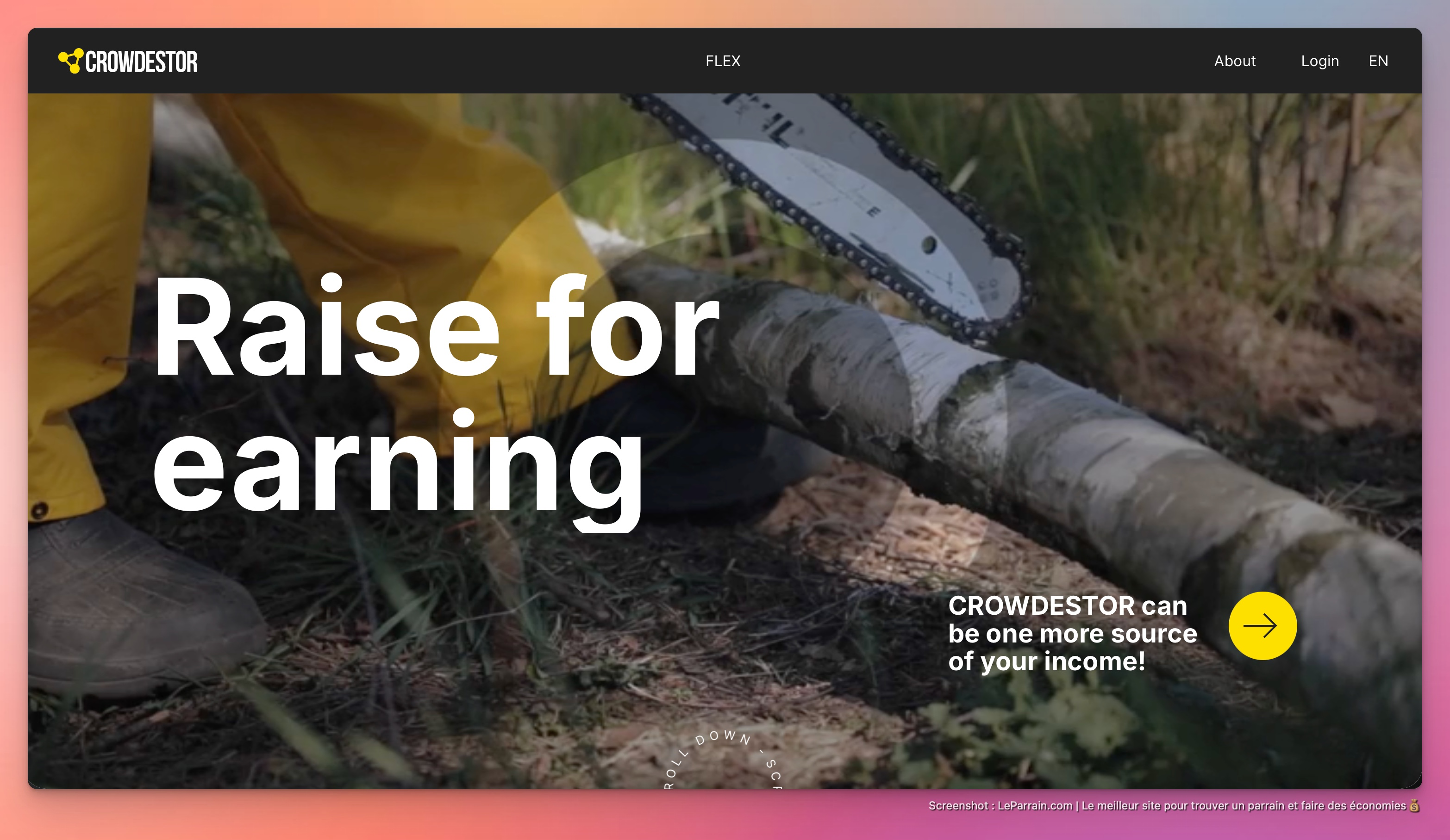 Capture d'écran 3 du programme de parrainage Crowdestor