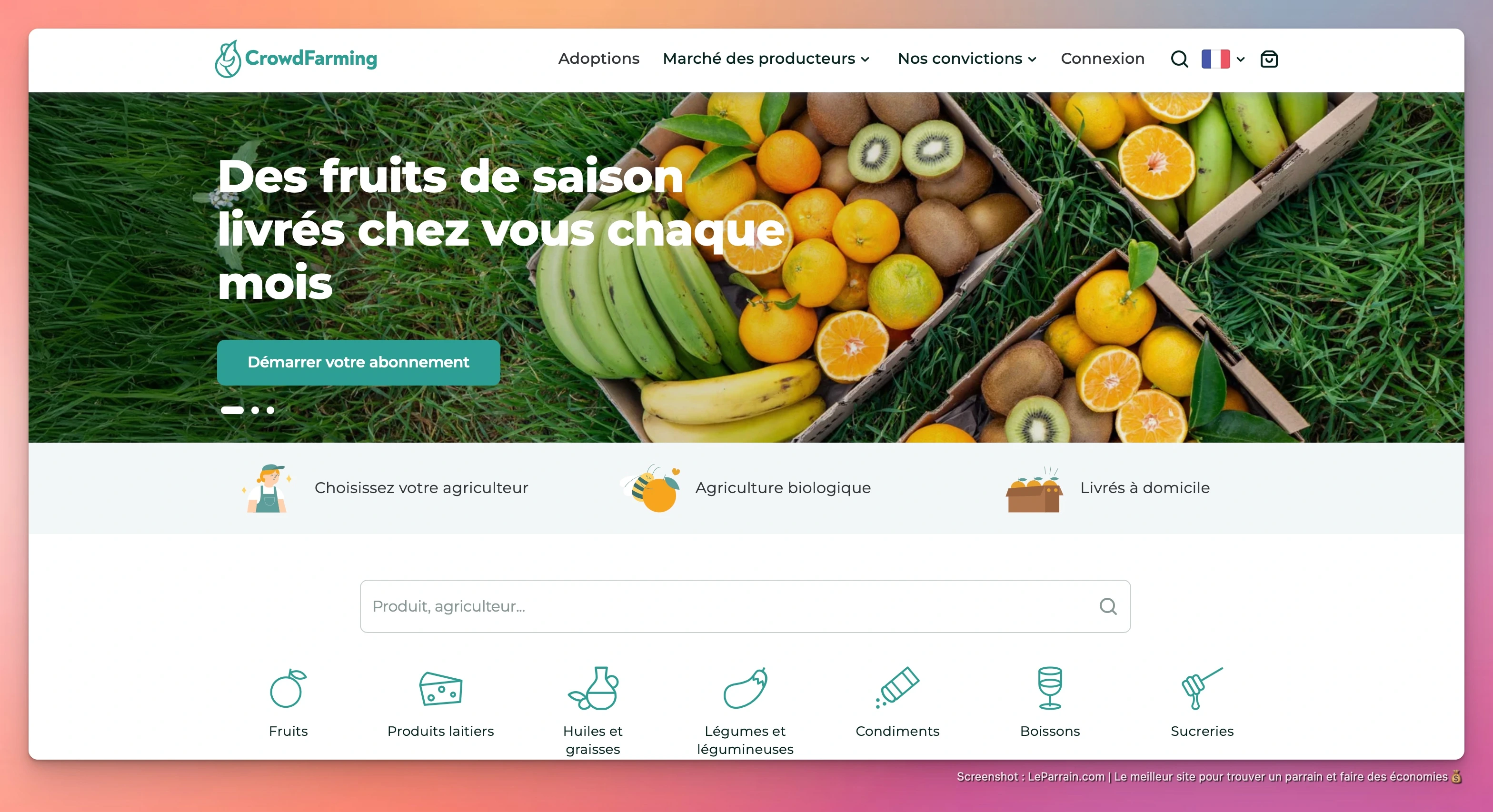 Capture d'écran 2 du programme de parrainage CrowdFarming