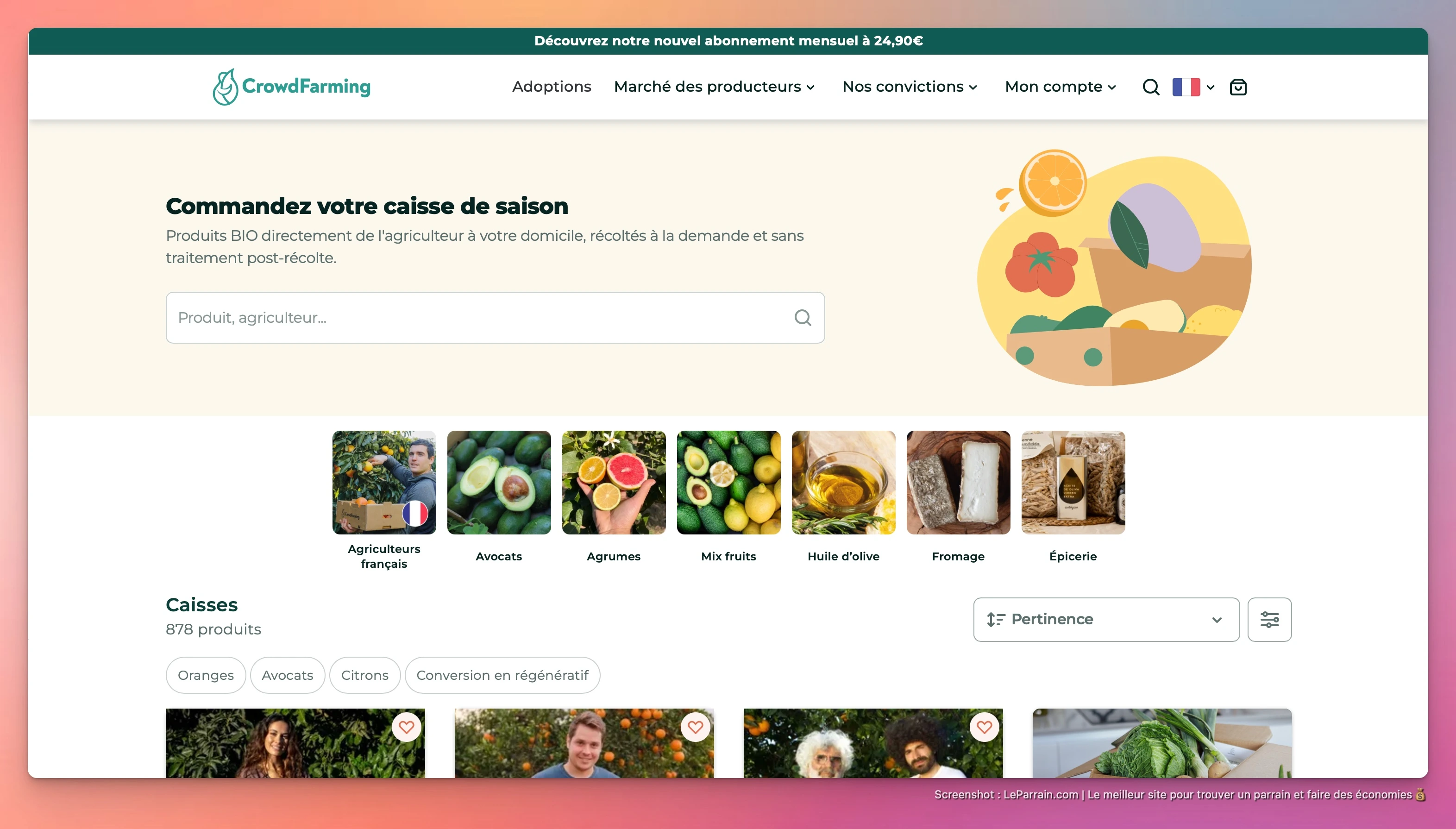 Capture d'écran 5 du programme de parrainage CrowdFarming