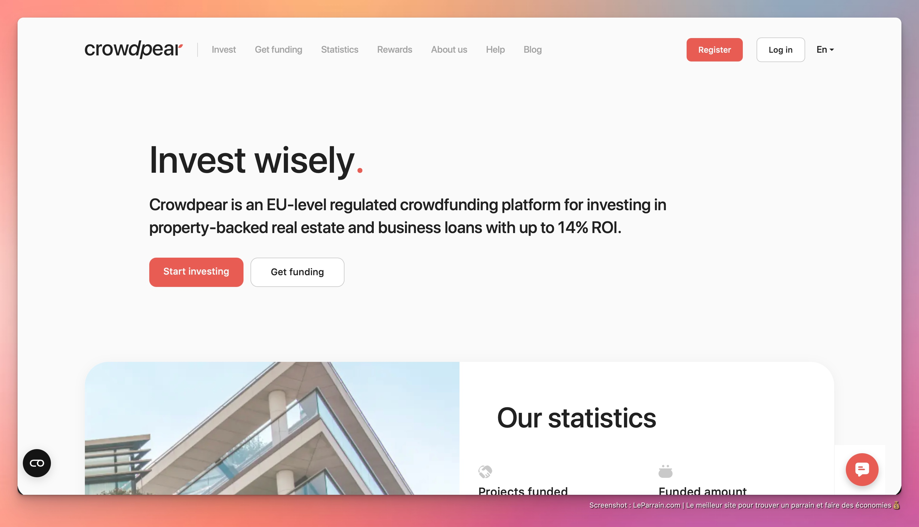 Capture d'écran 1 du programme de parrainage CrowdPear