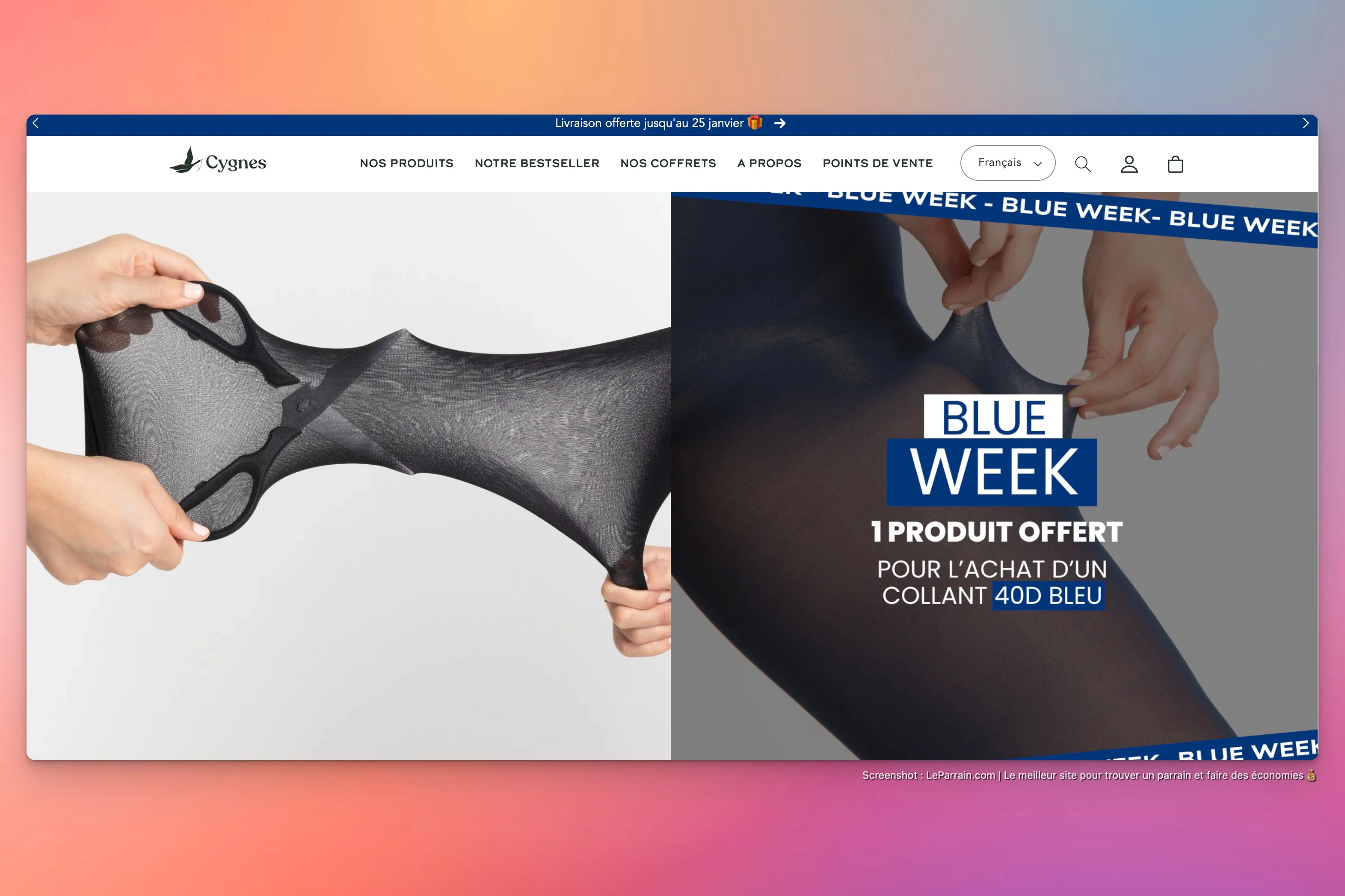 Capture d'écran 2 du programme de parrainage Cygnes