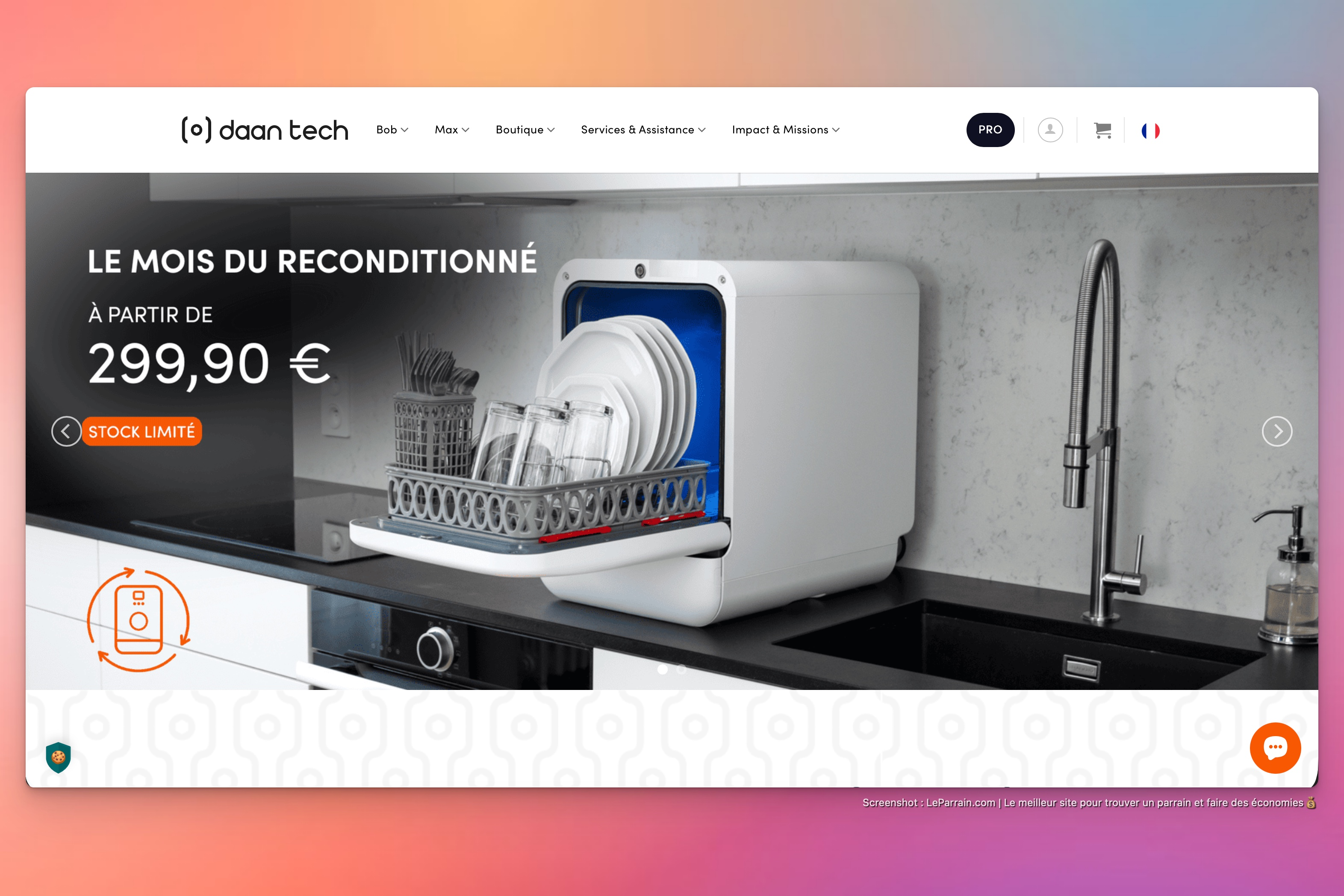 Capture d'écran 2 du programme de parrainage Daan Tech