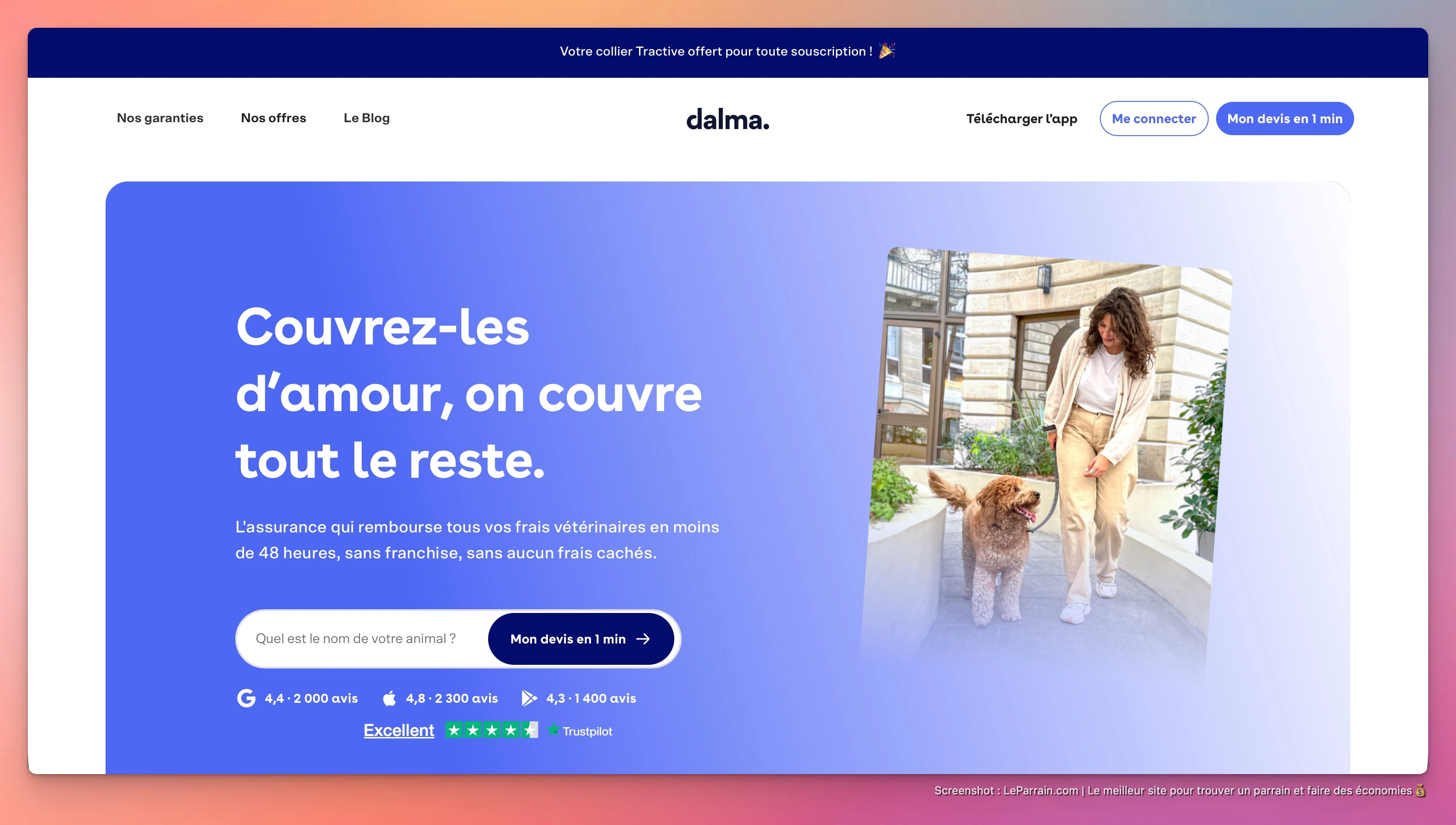 Capture d'écran 3 du programme de parrainage Dalma