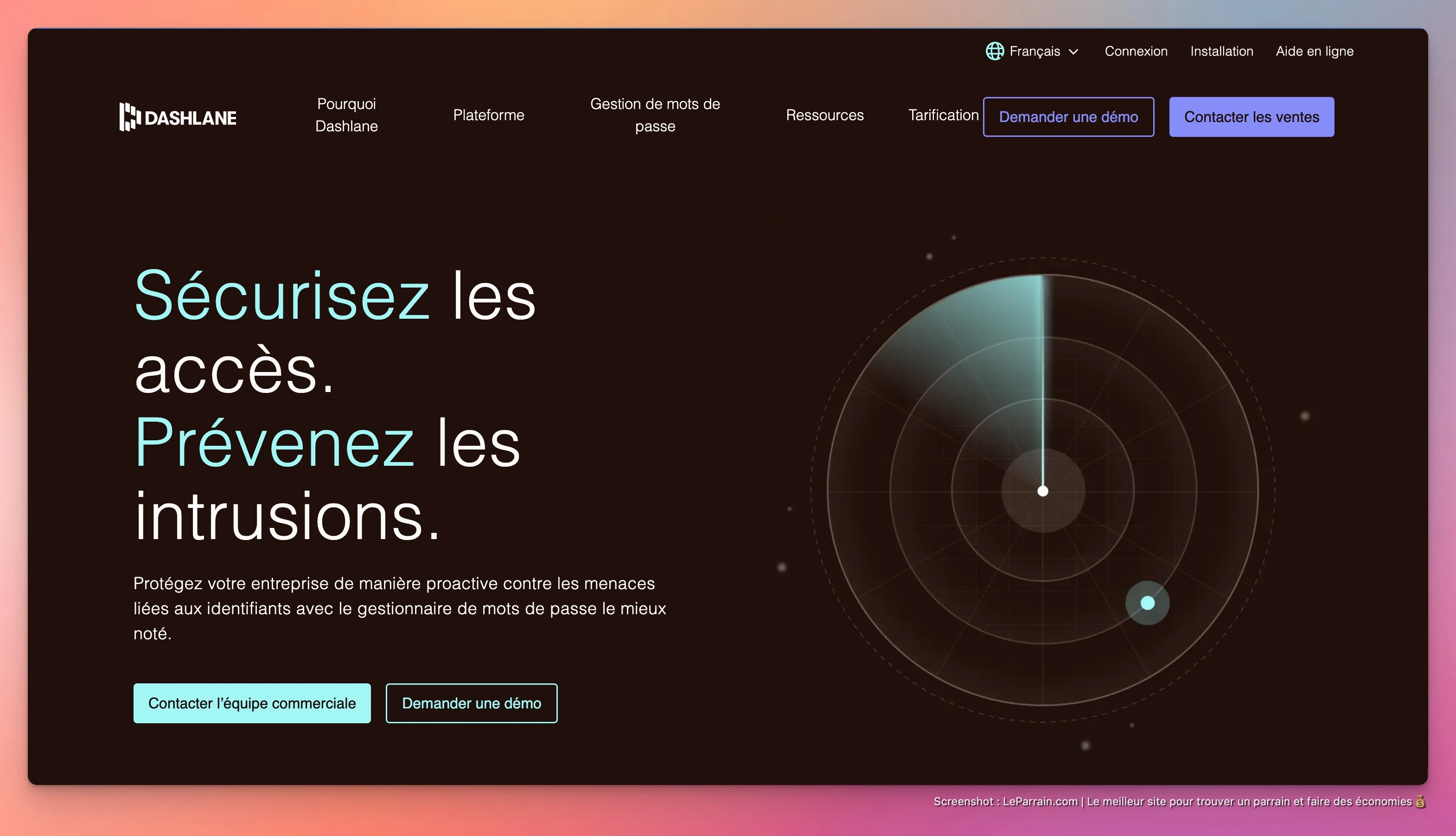 Capture d'écran 3 du programme de parrainage Dashlane
