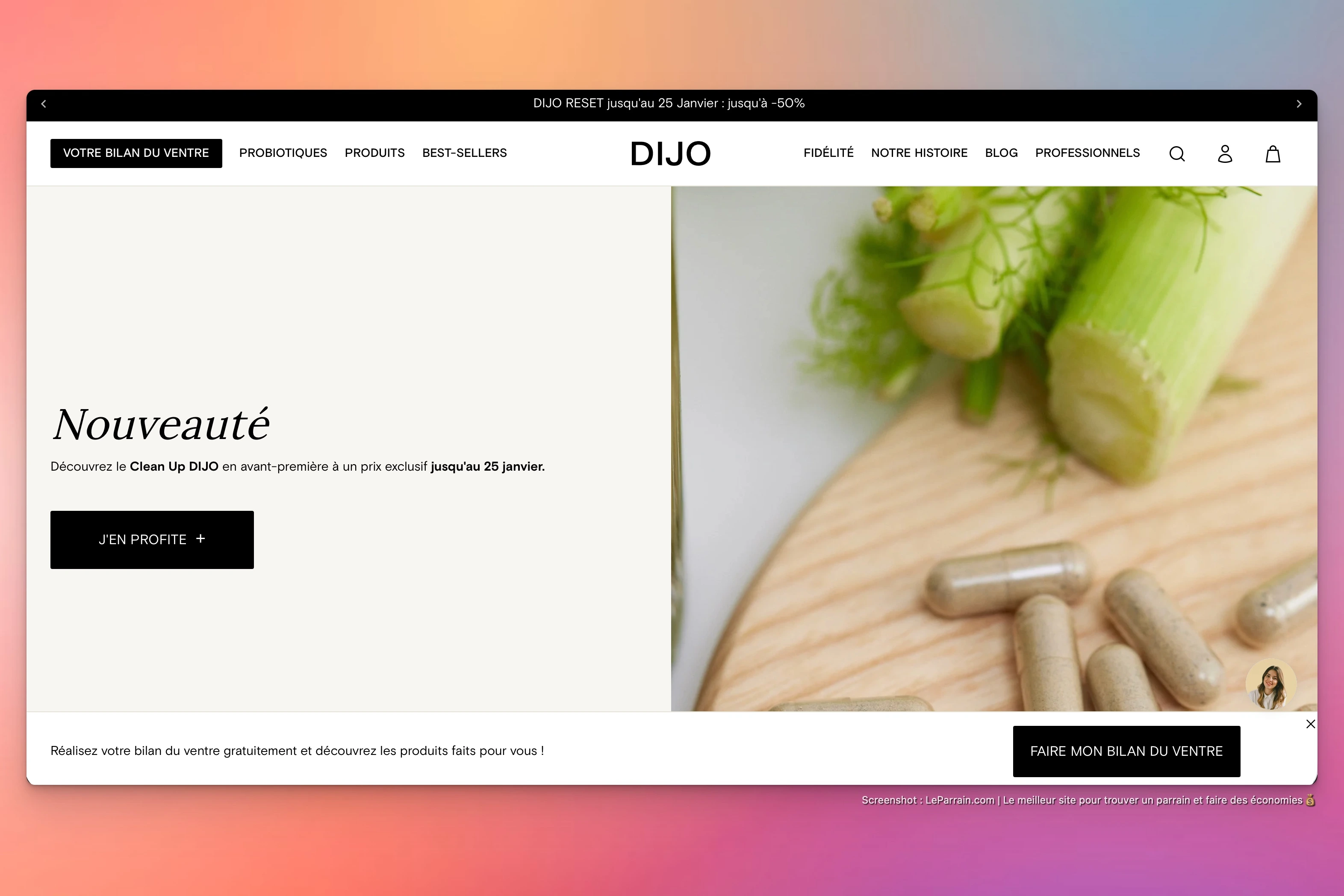 Capture d'écran 1 du programme de parrainage Dijo