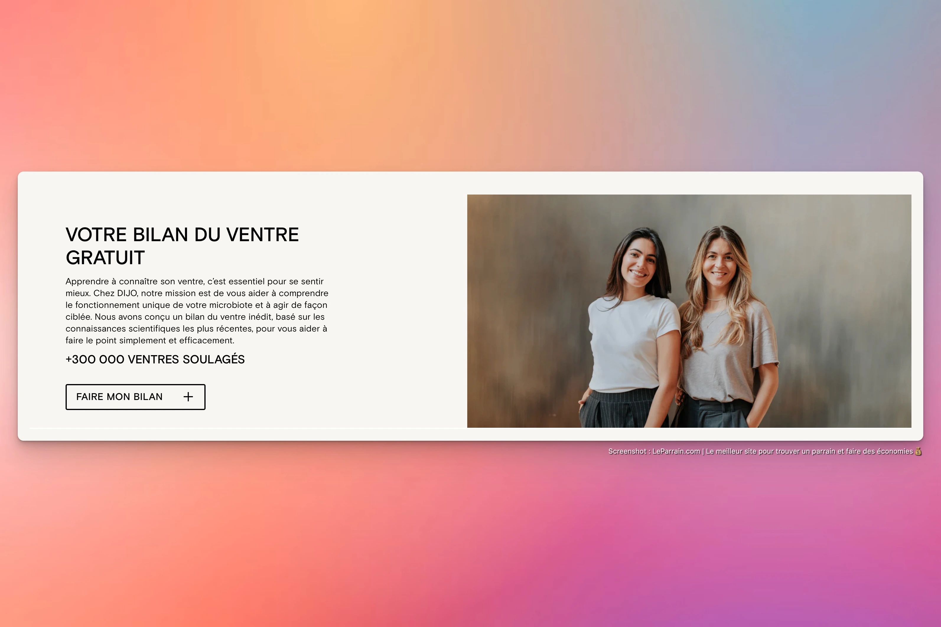 Capture d'écran 3 du programme de parrainage Dijo