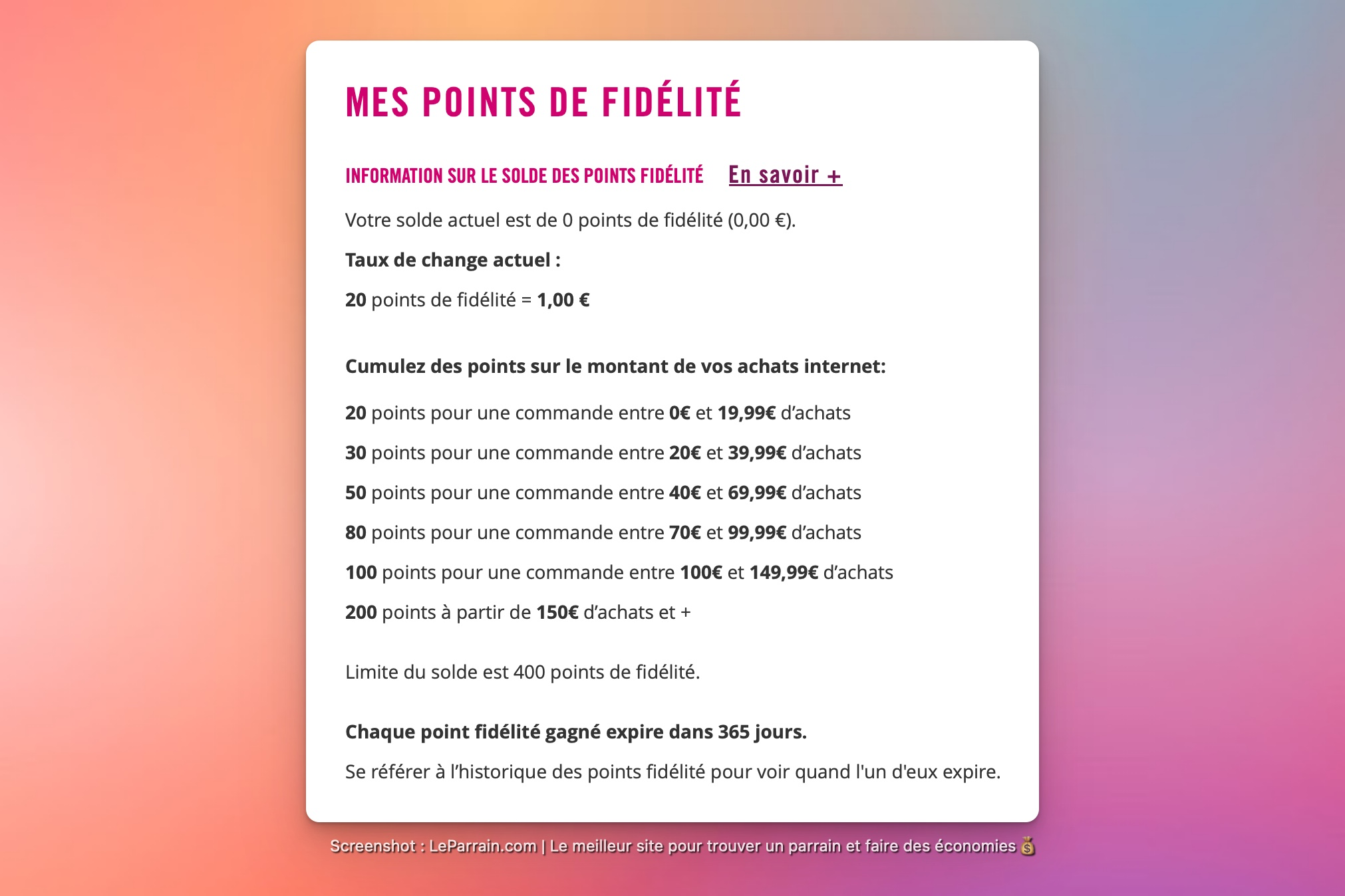 Capture d'écran 5 du programme de parrainage Dorcel Store