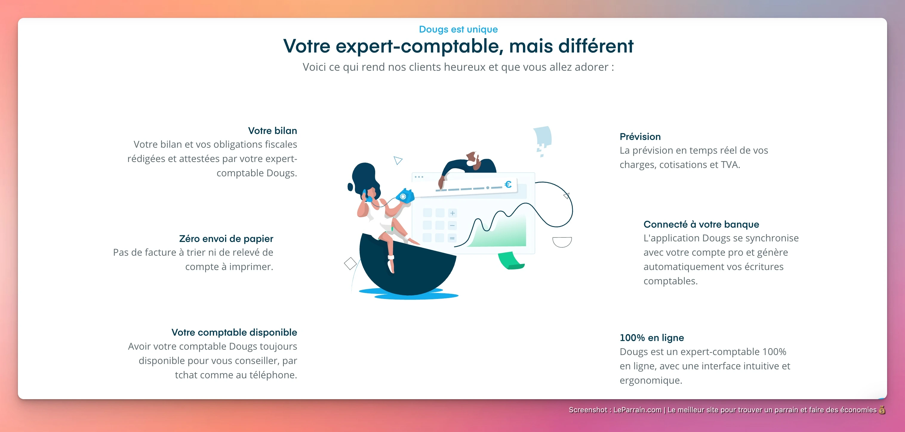 Capture d'écran 1 du programme de parrainage Dougs