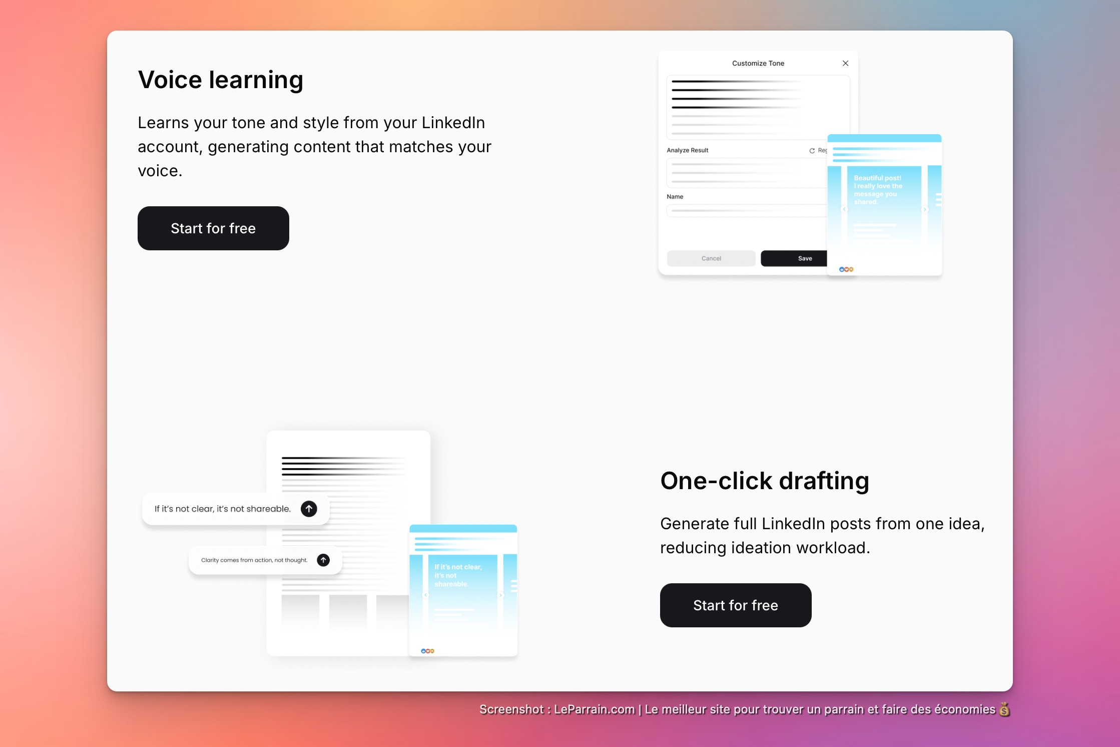 Capture d'écran 2 du programme de parrainage Dynal