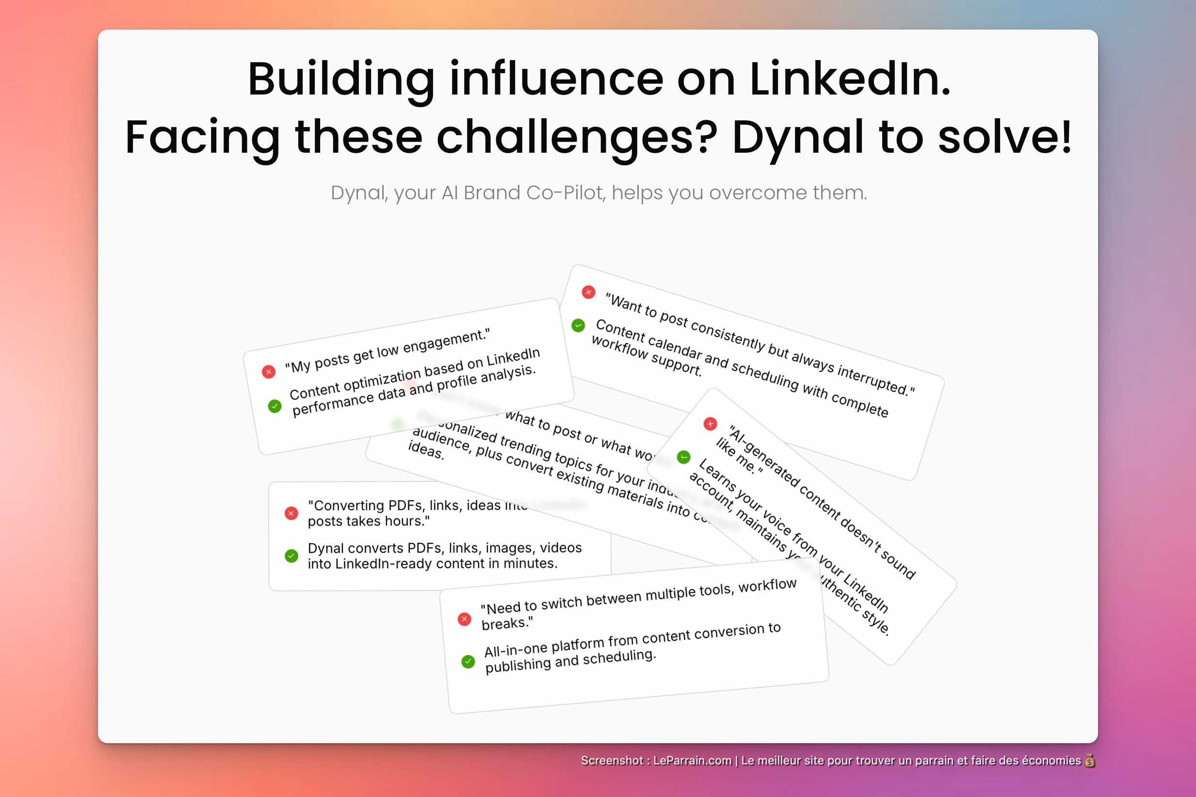 Capture d'écran 5 du programme de parrainage Dynal