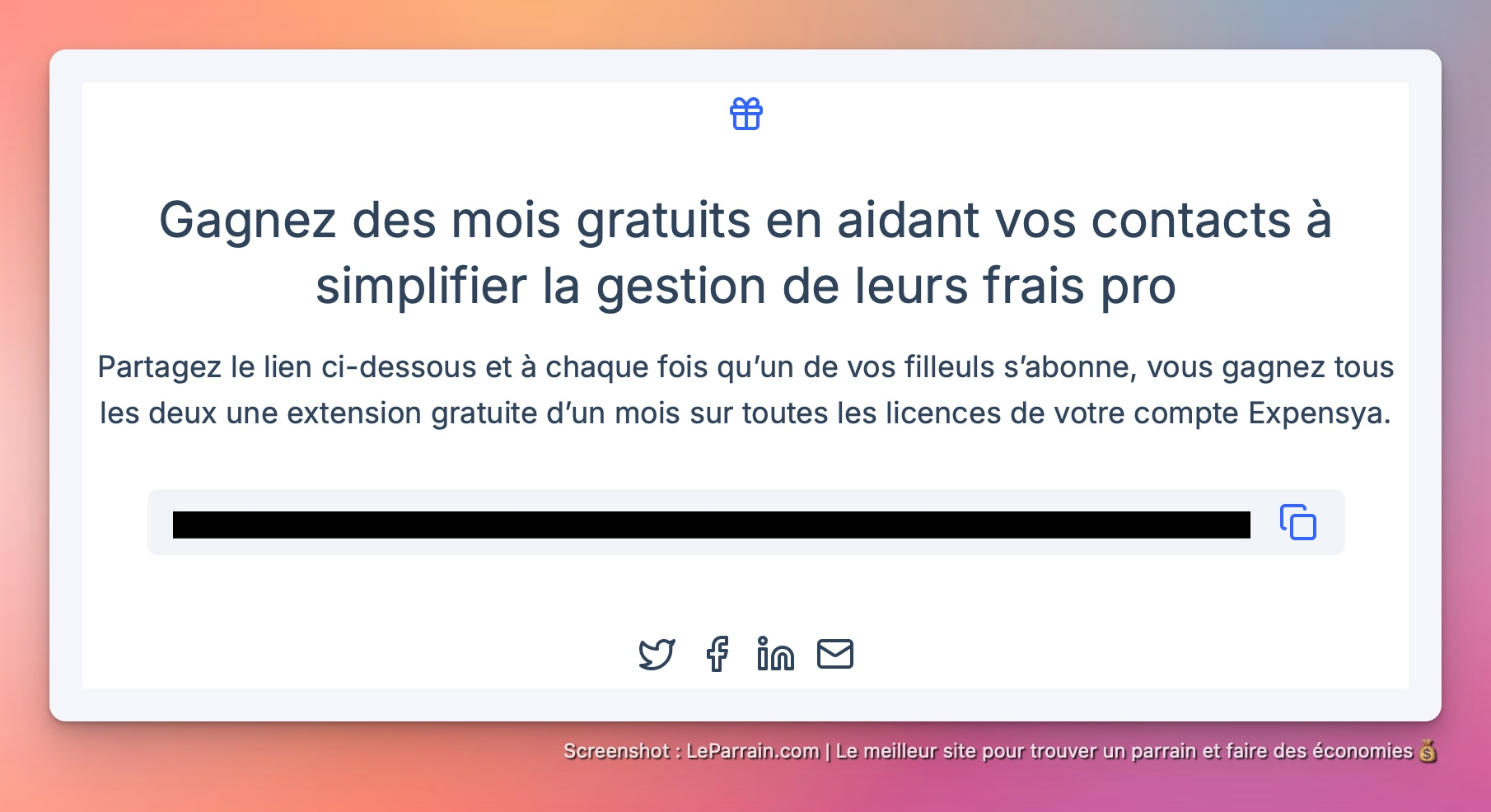 Capture d'écran 4 du programme de parrainage Expensya