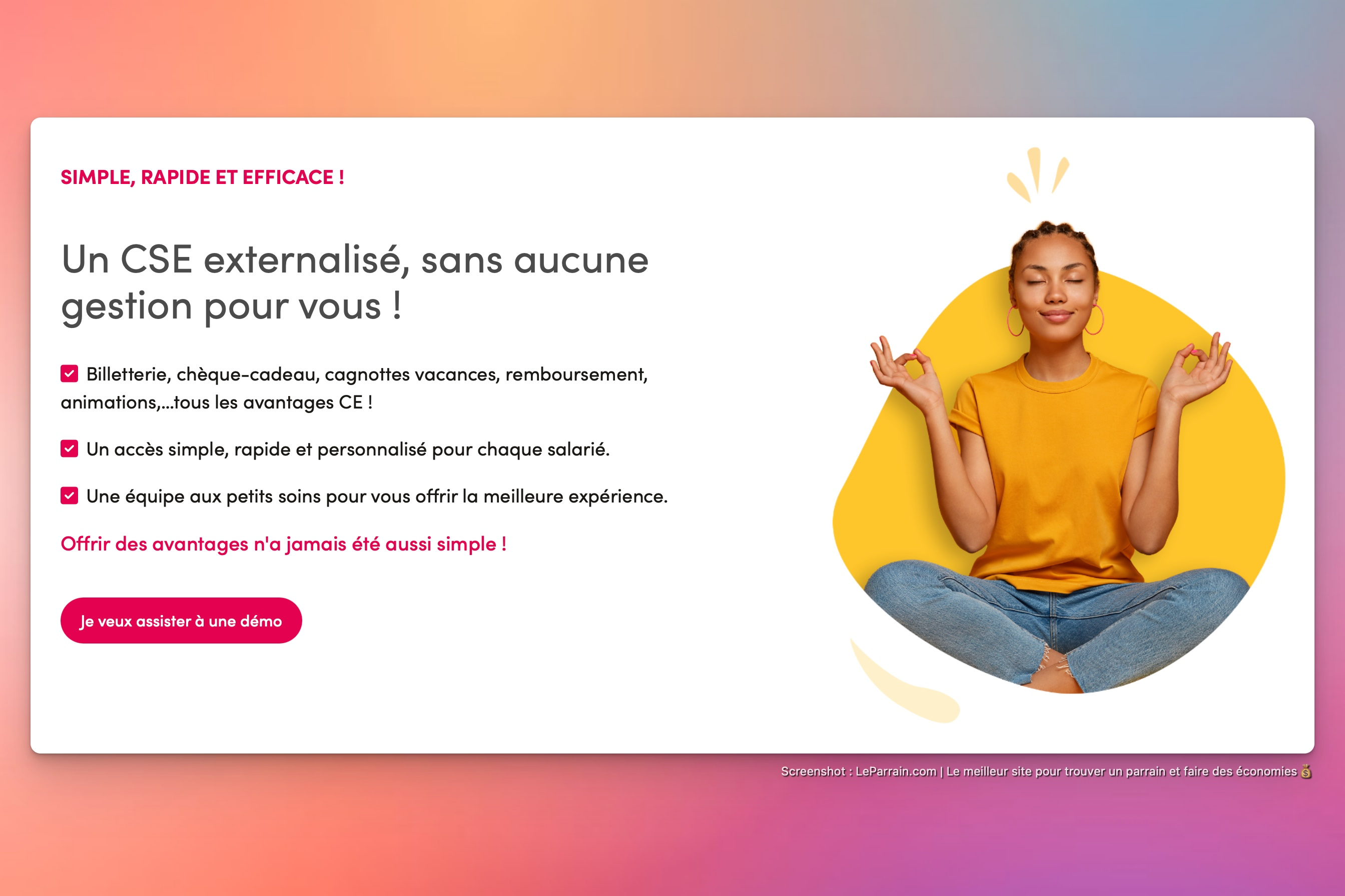 Capture d'écran 4 du programme de parrainage Fizzlee