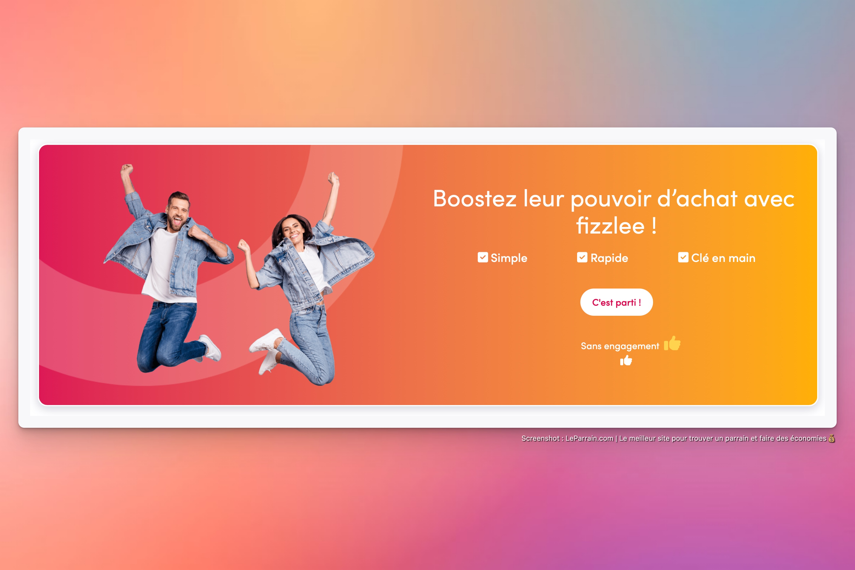 Capture d'écran 5 du programme de parrainage Fizzlee