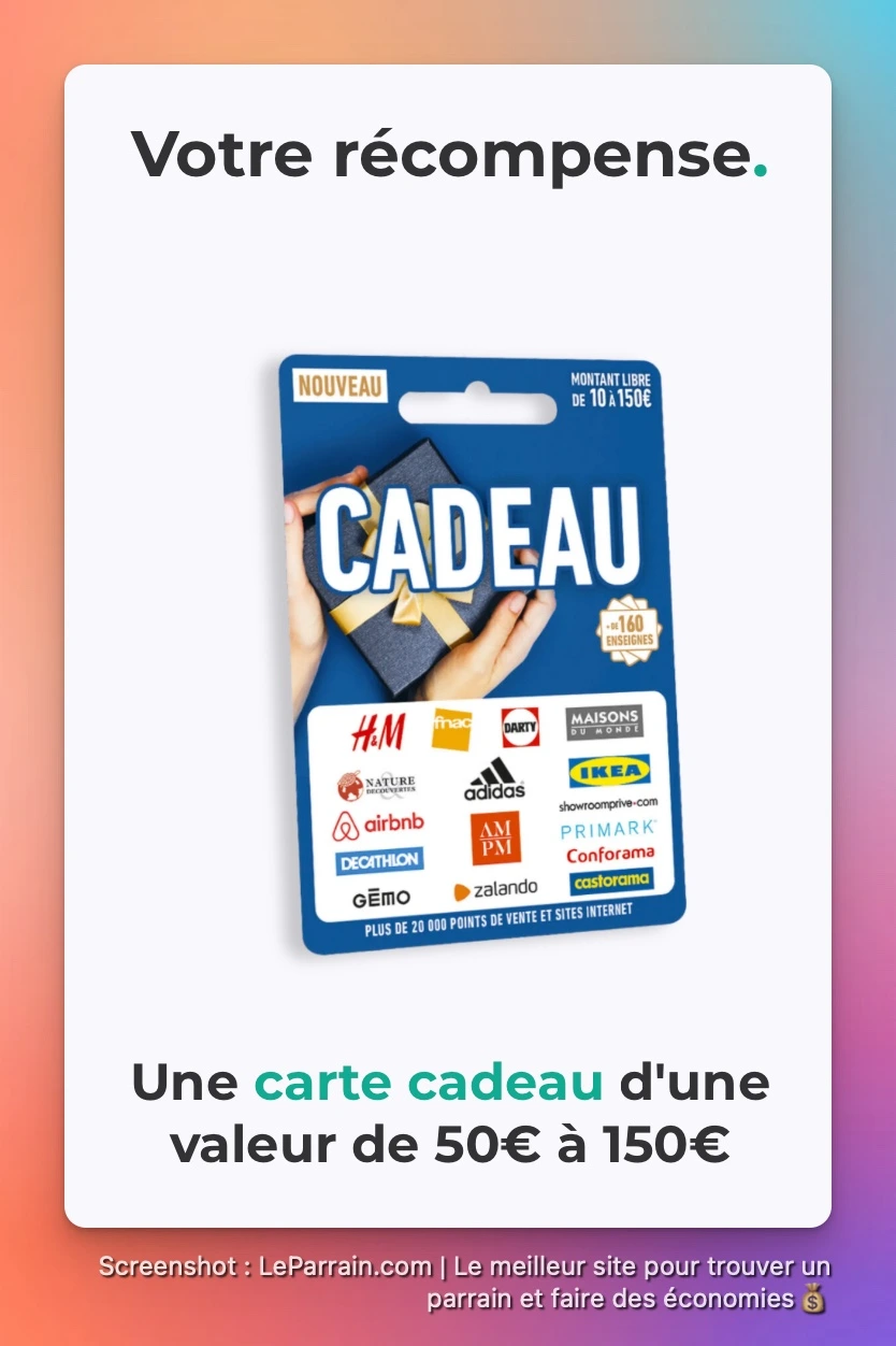 Capture d'écran 1 du programme de parrainage FlexiP