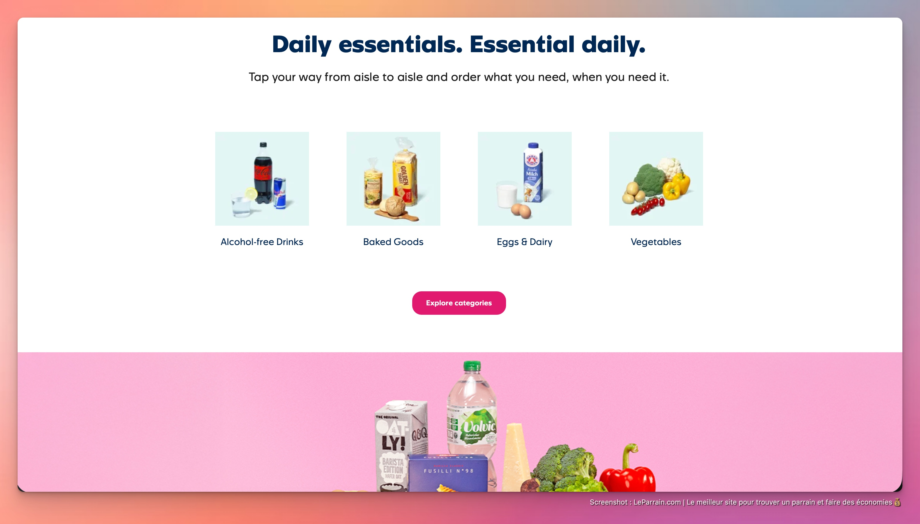 Capture d'écran 2 du programme de parrainage Flink