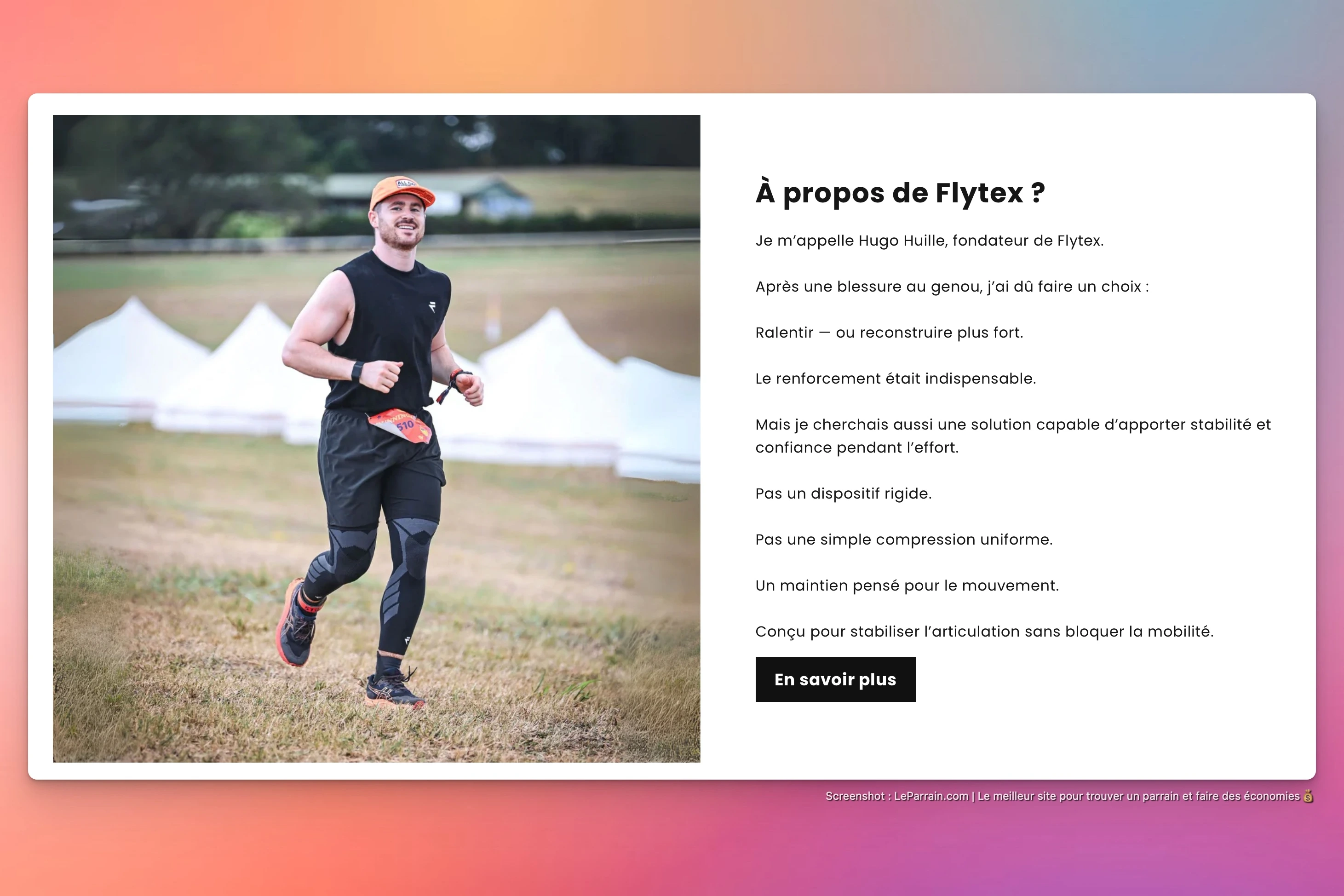 Capture d'écran 9 du programme de parrainage Flytex