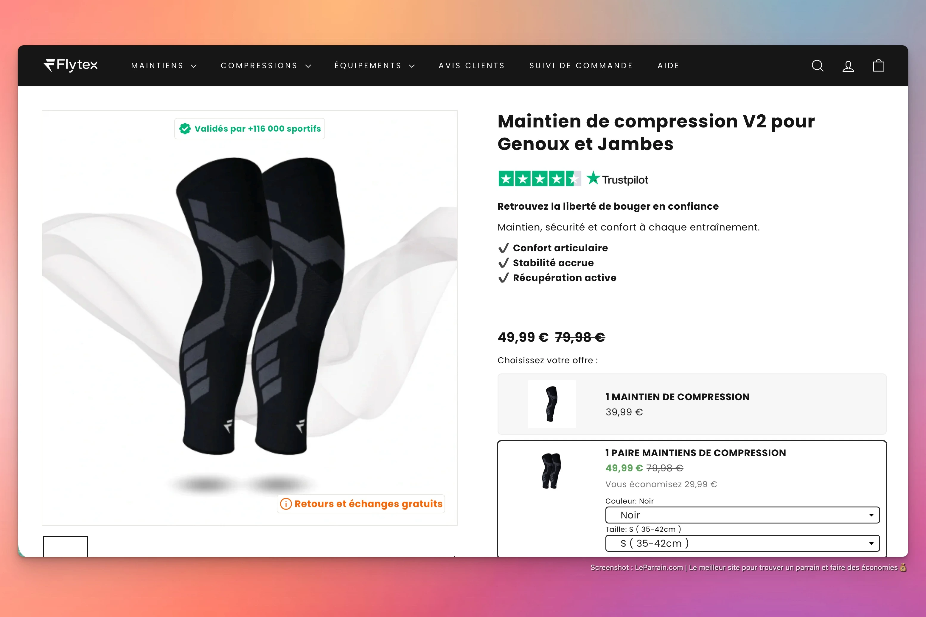 Capture d'écran 12 du programme de parrainage Flytex