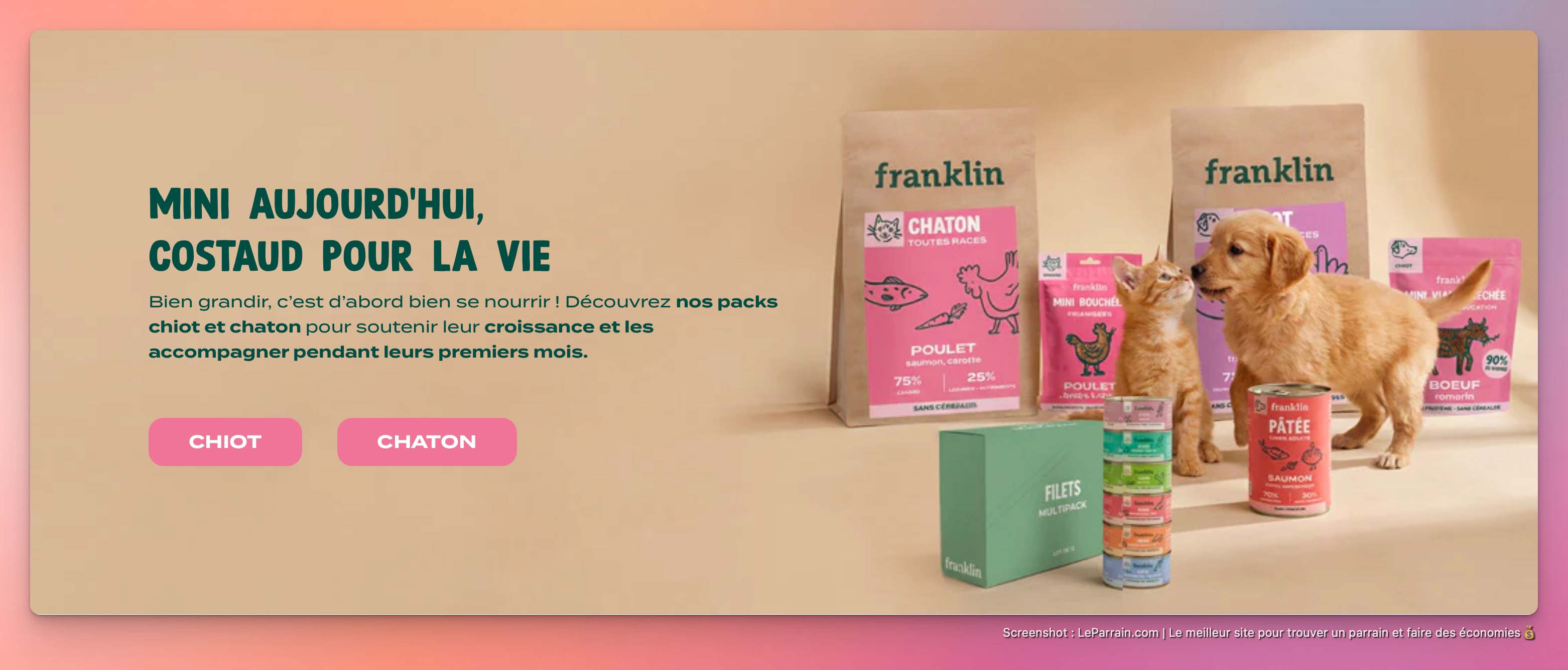 Capture d'écran 5 du programme de parrainage Franklin