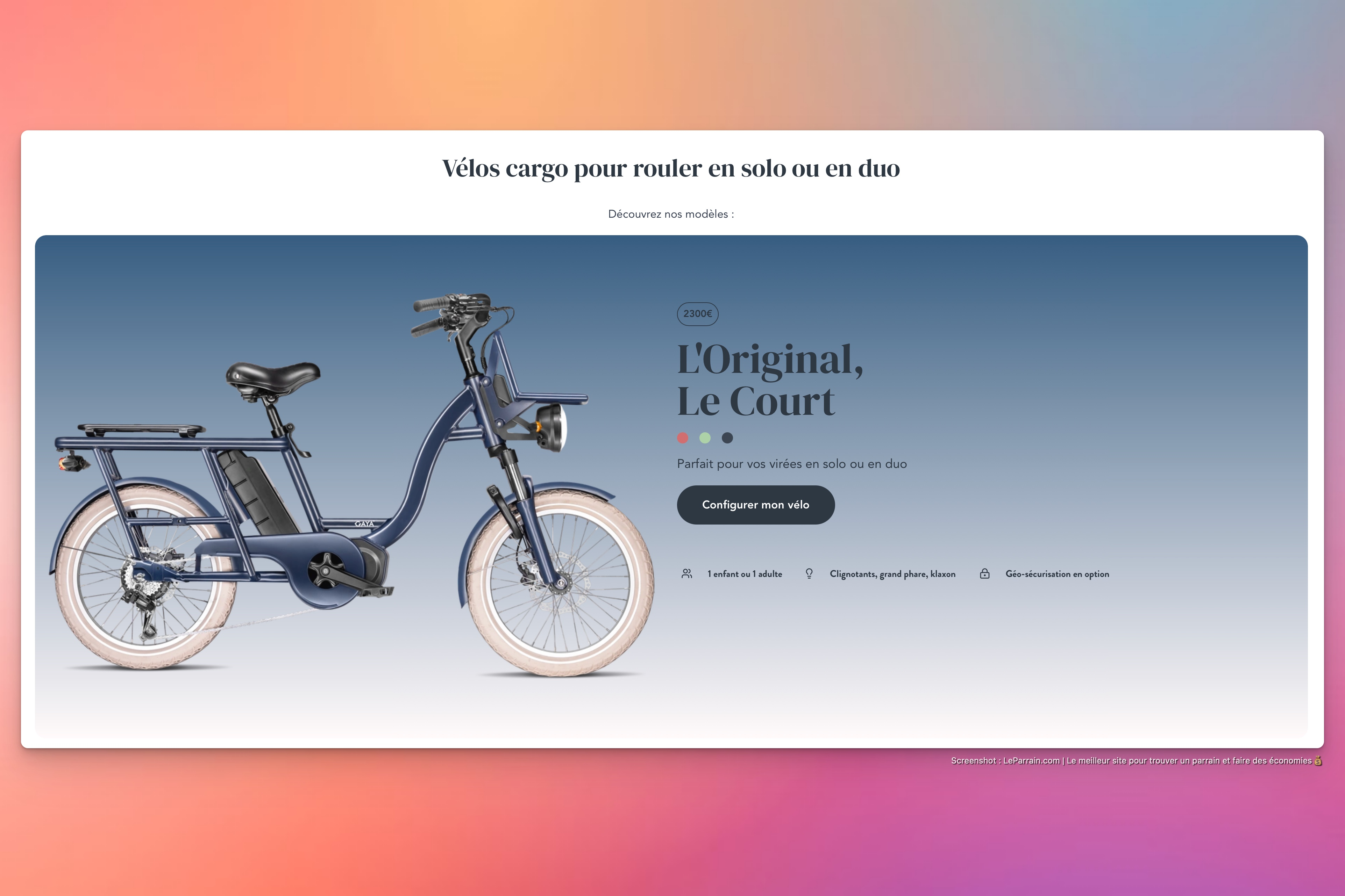 Capture d'écran 2 du programme de parrainage Gaya