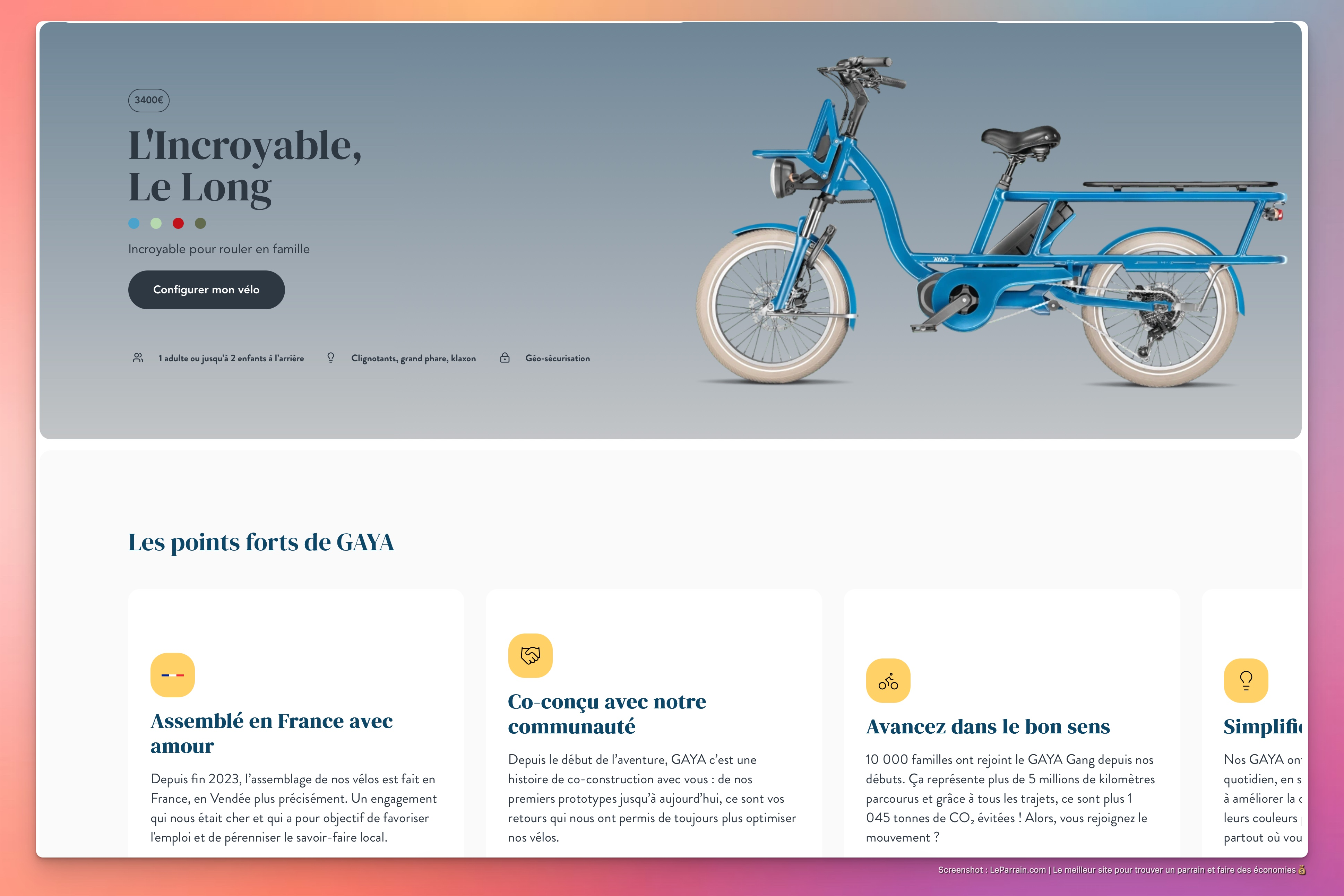 Capture d'écran 4 du programme de parrainage Gaya