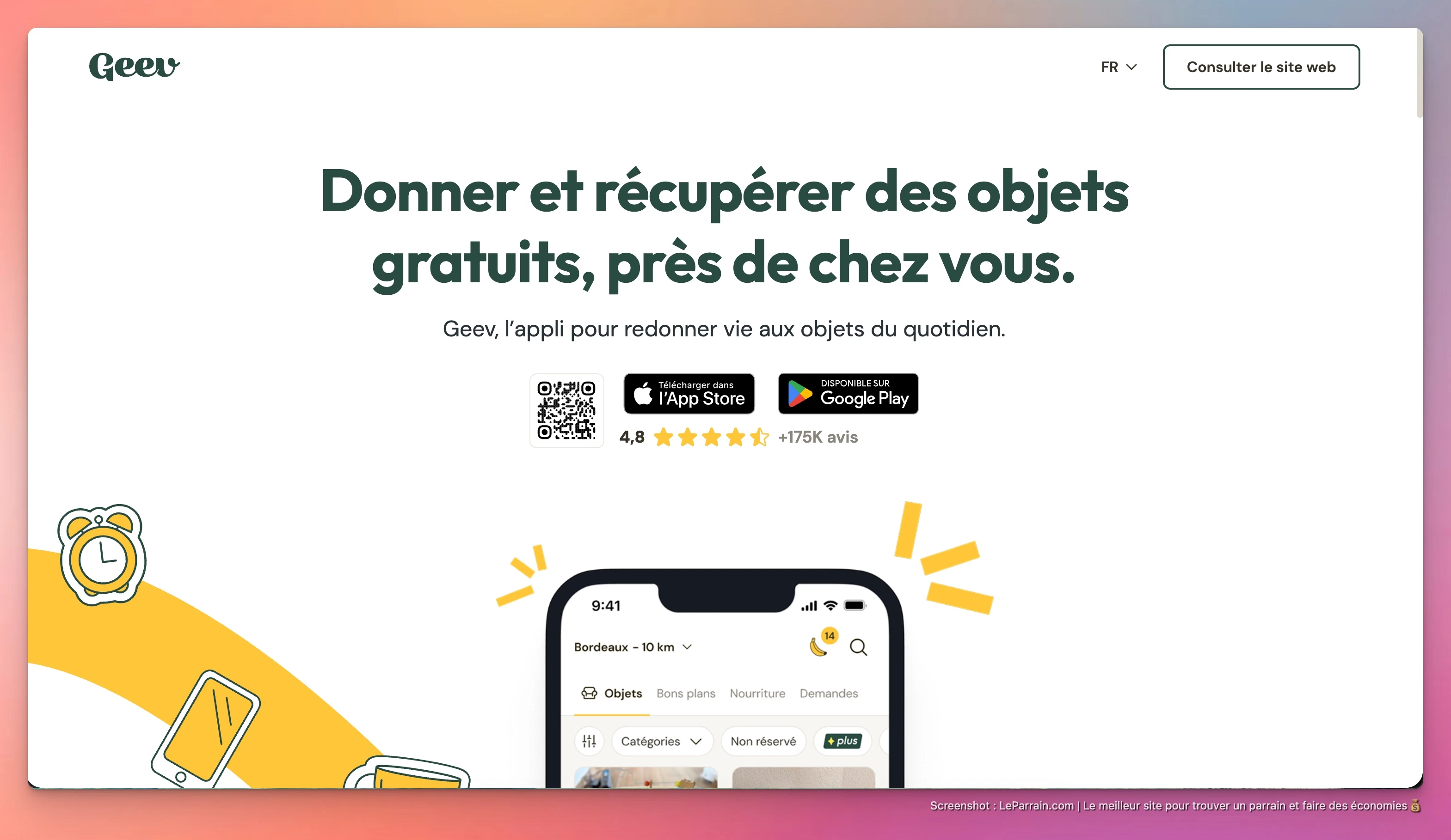 Capture d'écran 3 du programme de parrainage Geev