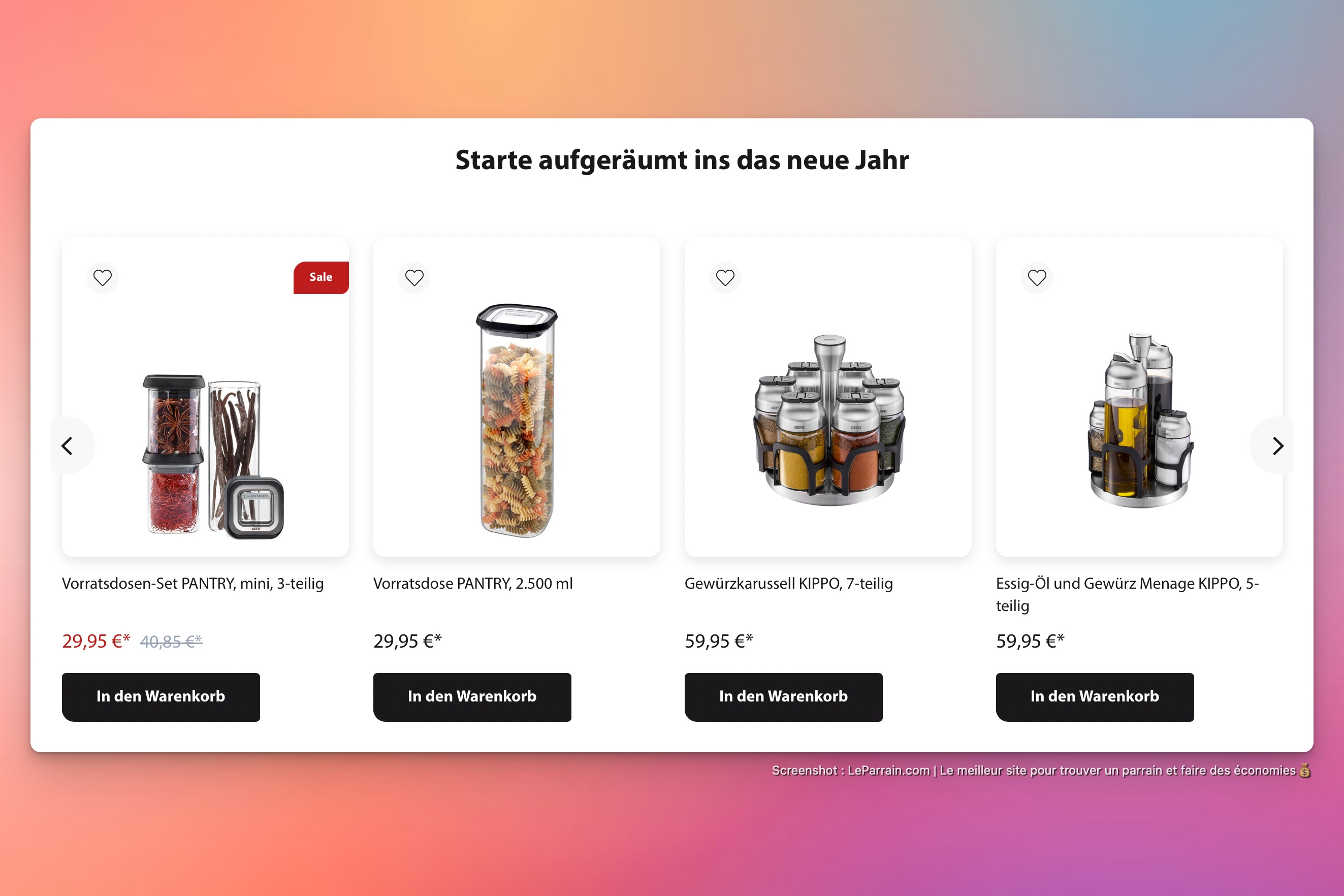 Capture d'écran 2 du programme de parrainage GEFU