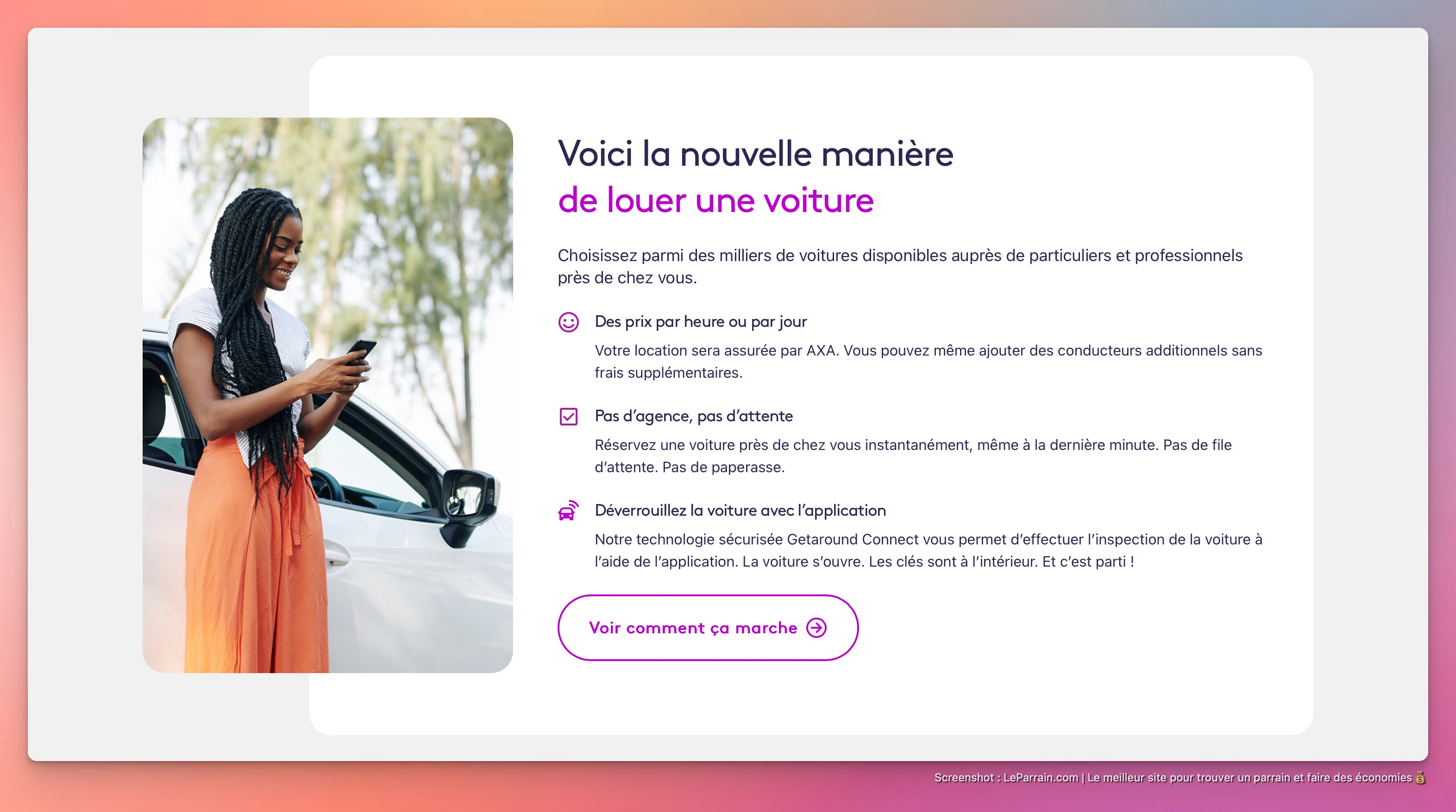 Trouver des filleuls sur Le Parrain pour Getaround