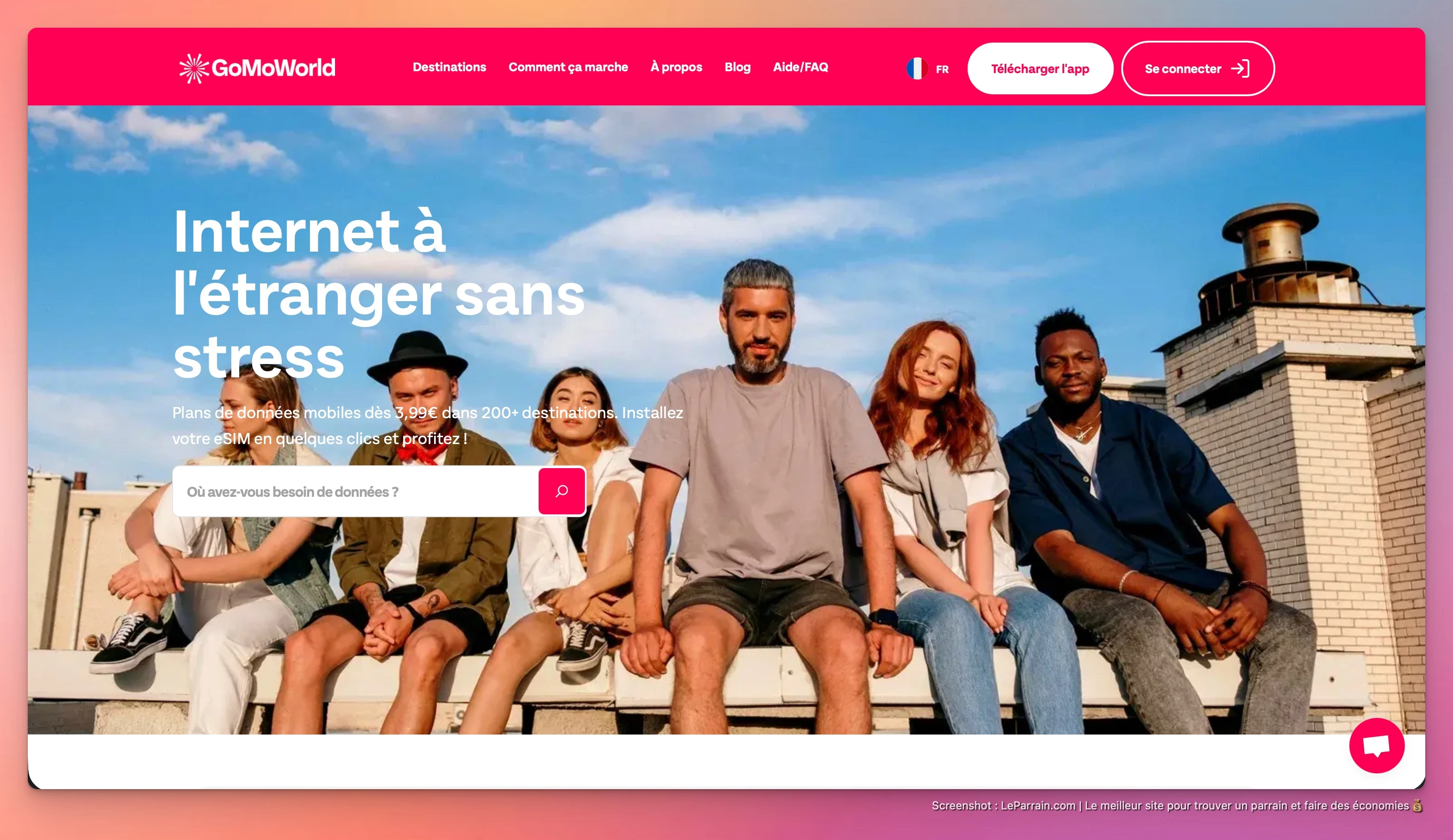 Capture d'écran 2 du programme de parrainage GoMoWorld